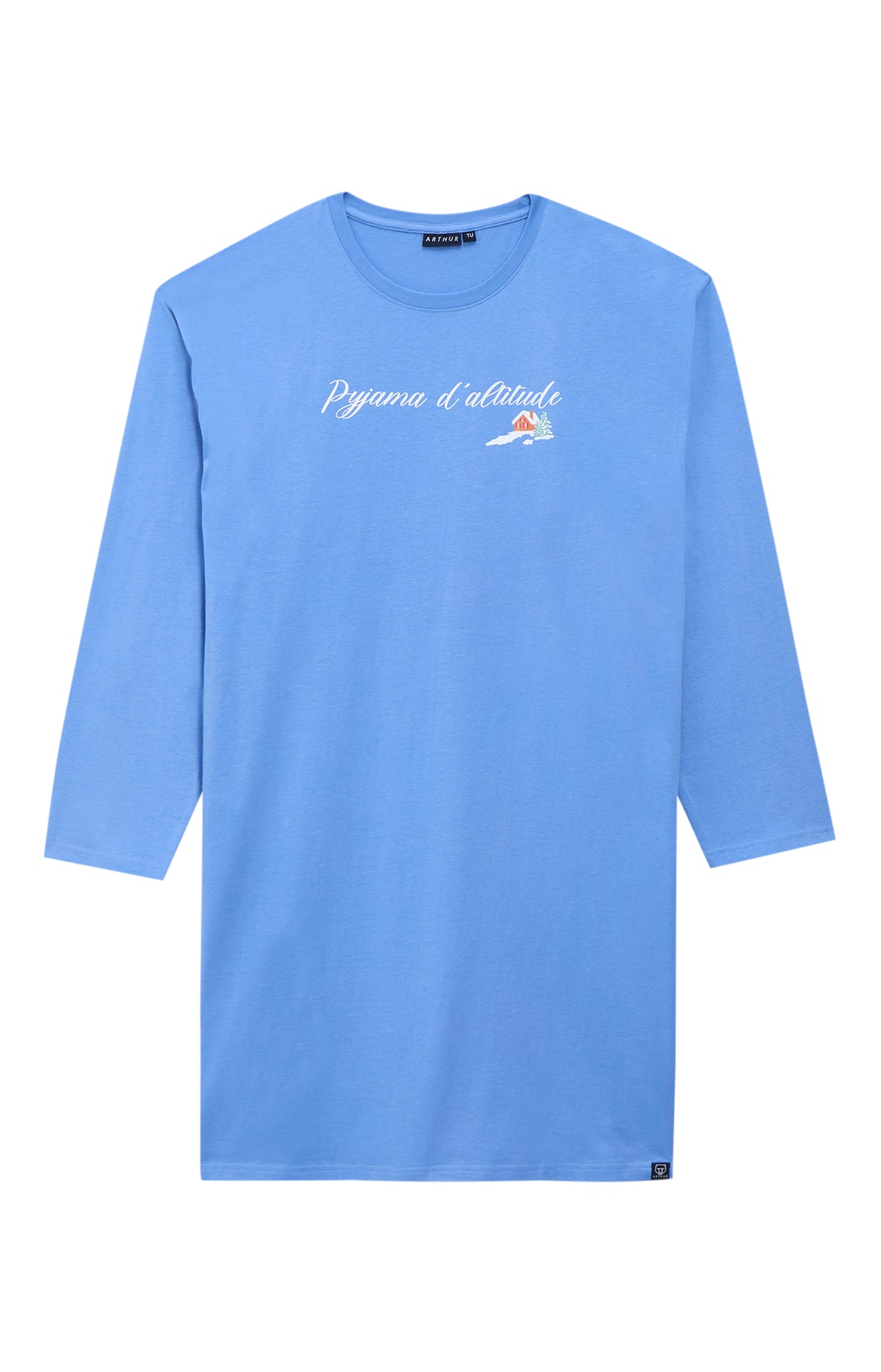 arthur-bob-no-l-en-altitude-chemise-de-nuit-bleu-coton-bio image 3