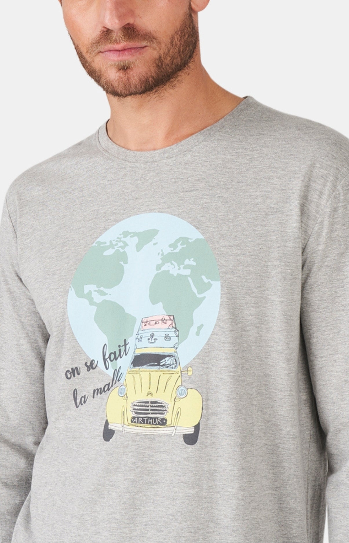 arthur-bob-pyjama-2cv-multicolore-s-coton-bio image 2