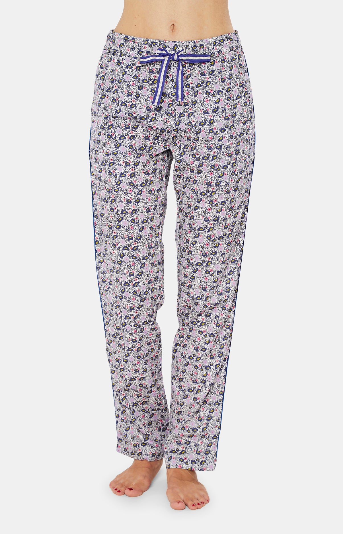 arthur-bob-fleur-pantalon-pyjama-femme-ivoire-coton image 4