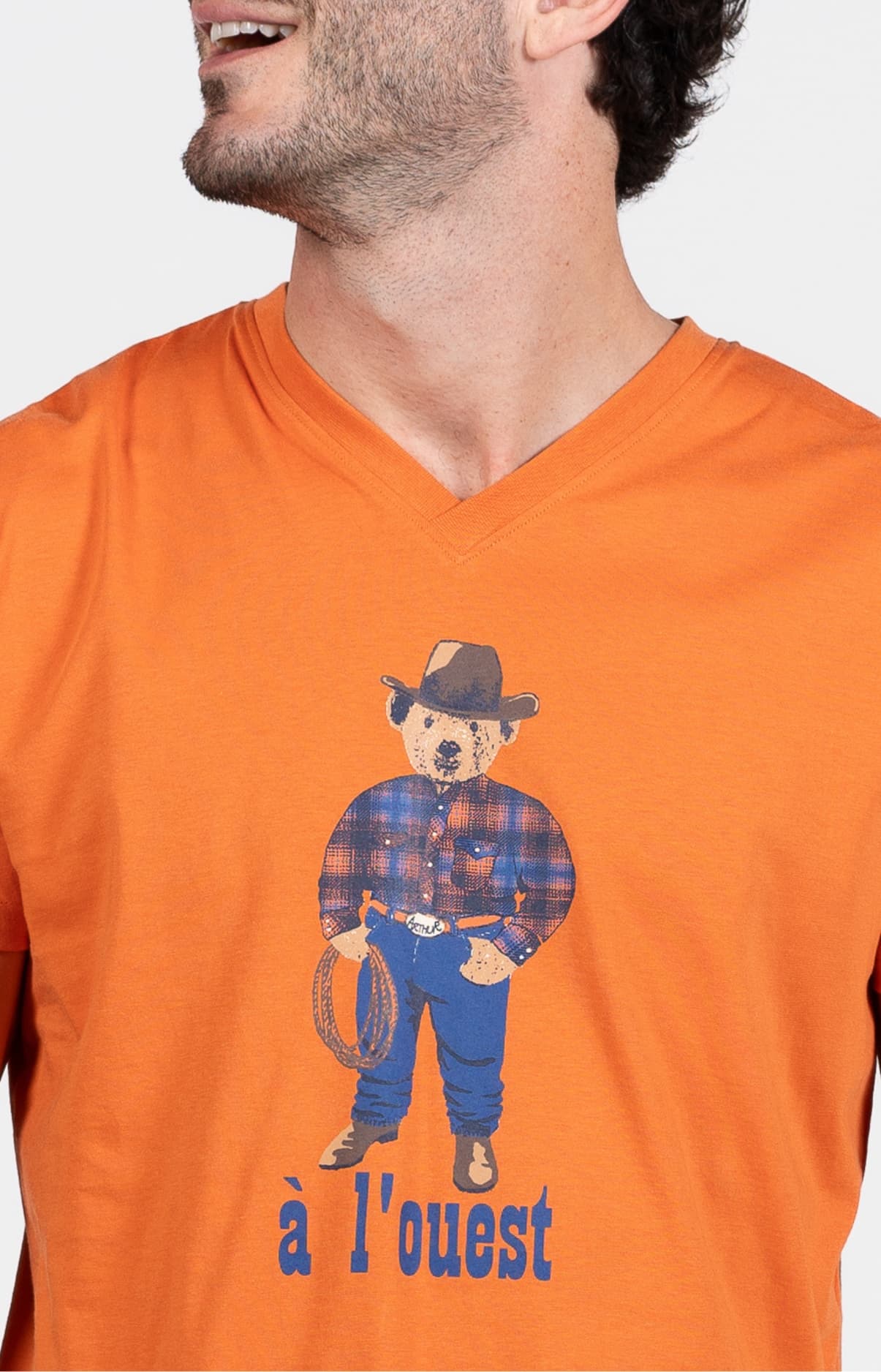 arthur-bob-cowboy-pyjashort-coton-acier-homme image 2