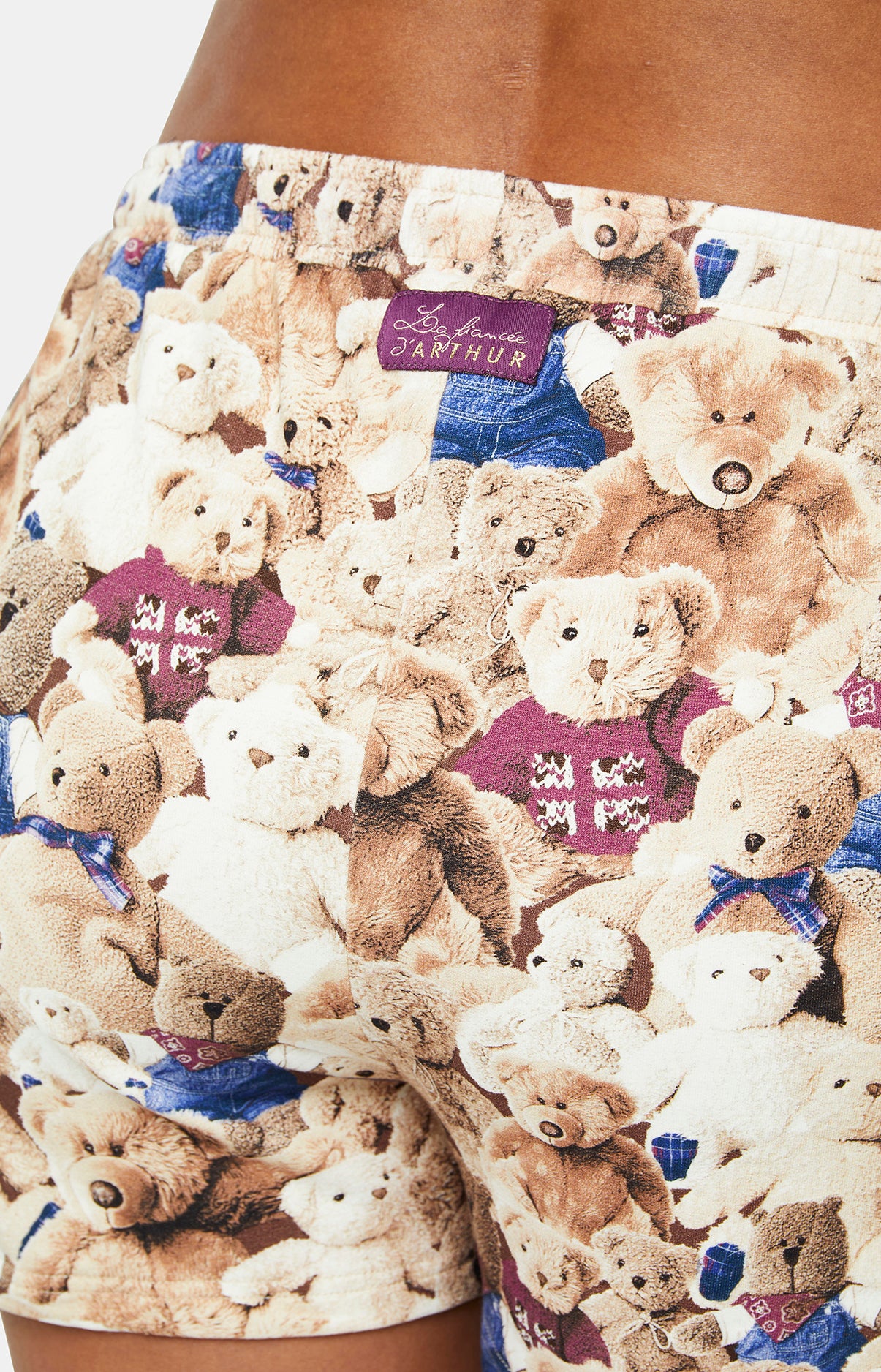 arthur-teddy-short-pyjama-femme-beige-coton-bio image 5
