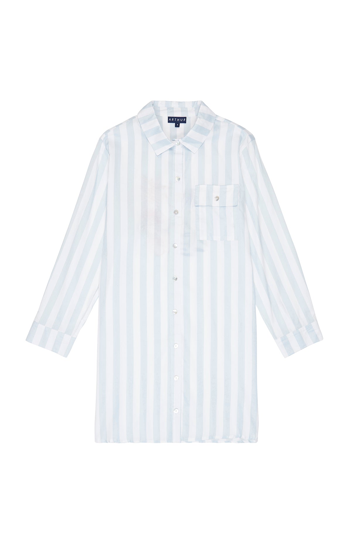 arthur-bob-robe-chemise-rayure-tahiti-chemise-de-nuit-ciel-coton-bio image 3