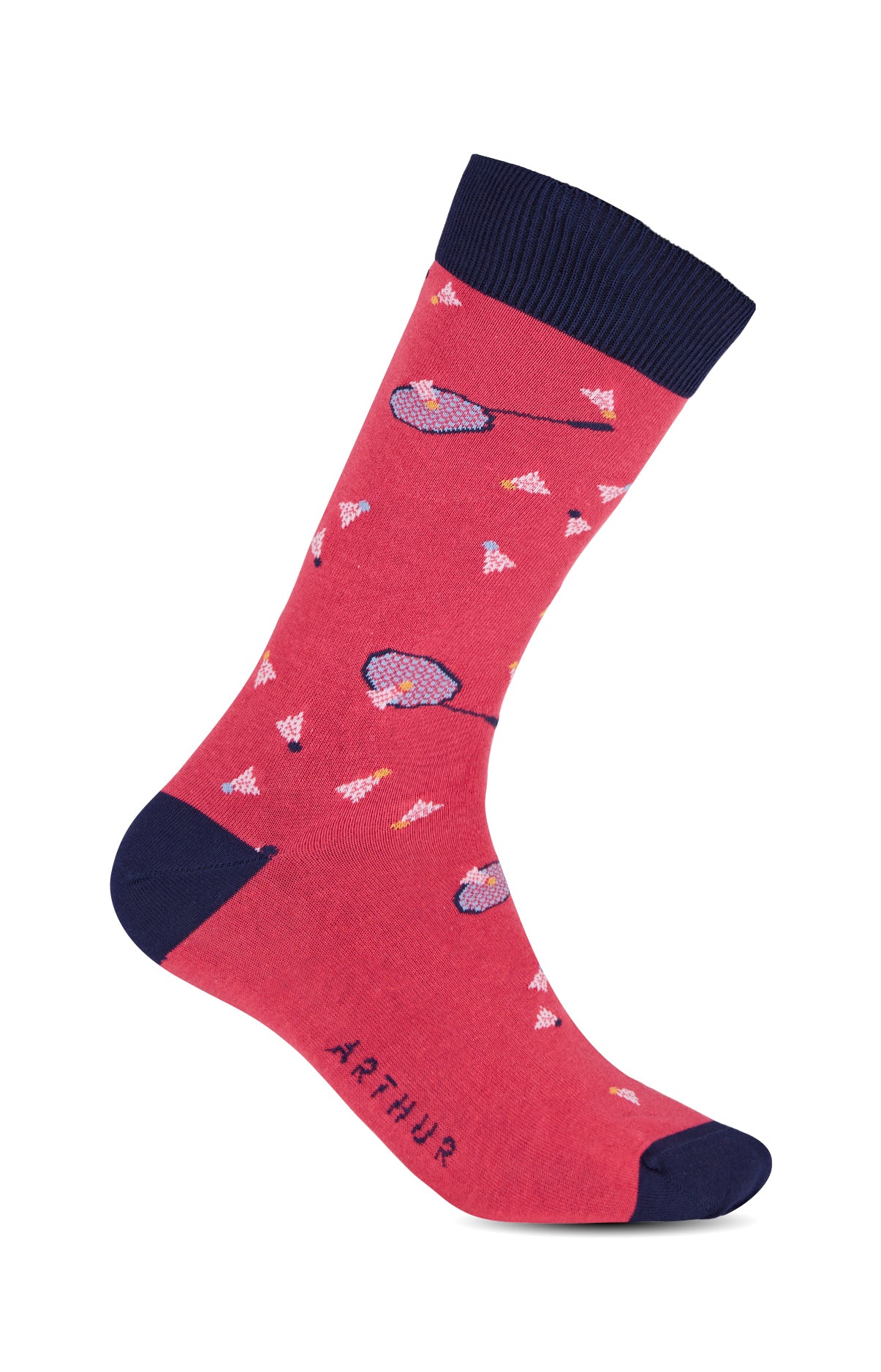 arthur-bob-badminton-chaussettes-rouge-coton-confort image 1