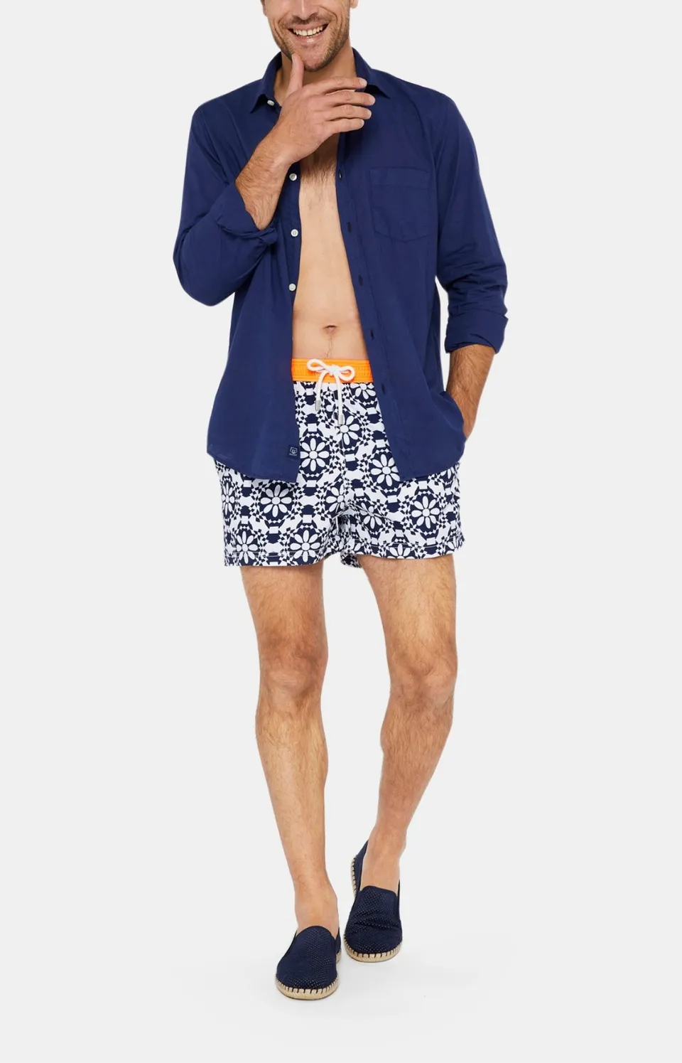 arthur-bob-voile-de-coton-chemise-homme-manches-longues-marine image 1