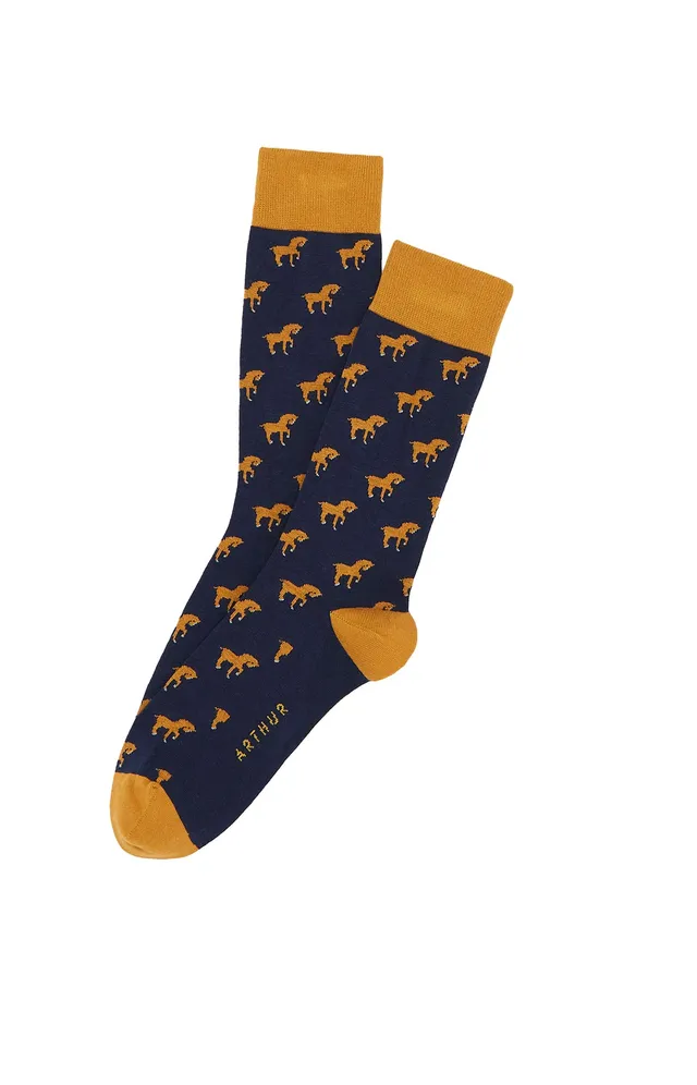 arthur-bob-chaussettes-petits-chevaux-marine-40-46-bio image 1