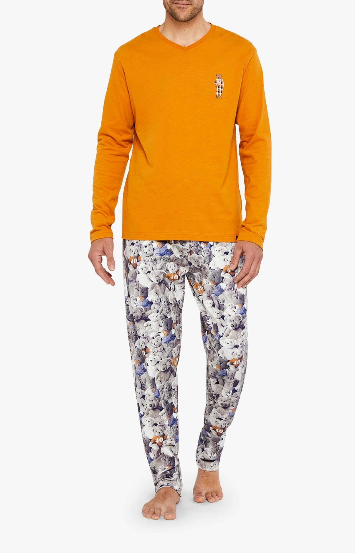 arthur-bob-teddy-40-ans-pyjama-homme-noisette-coton-bio image 1