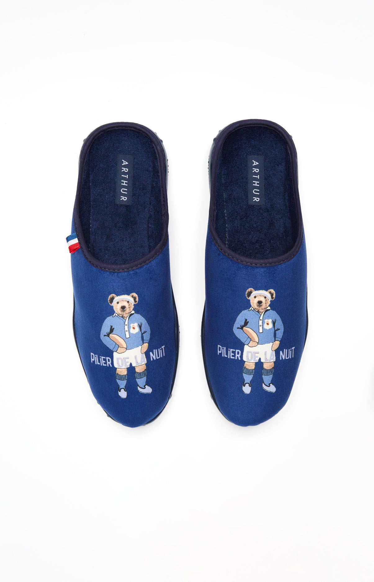 arthur-bob-teddy-rugby-mules-homme-marine-velours image 3