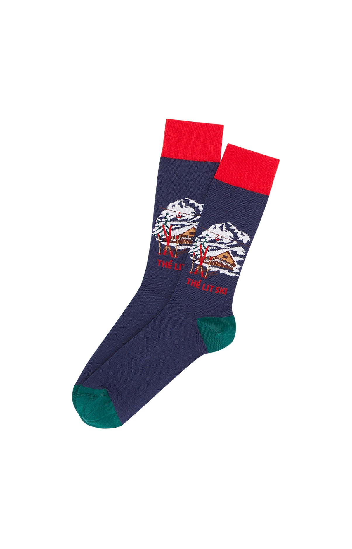 arthur-bob-chaussettes-homme-marine-th-lit-ski-coton-bio image 1