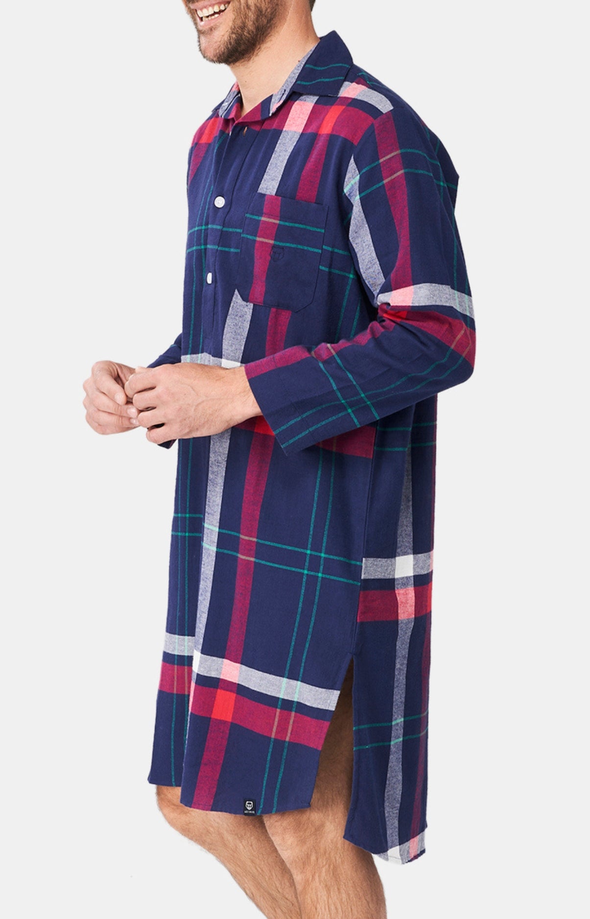 arthur-bob-hugo-chemise-de-nuit-pilou-marine image 4