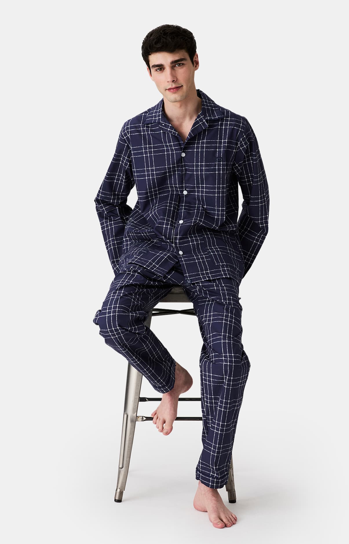 arthur-bob-pyjama-lewis-marine-popeline-coton image 7