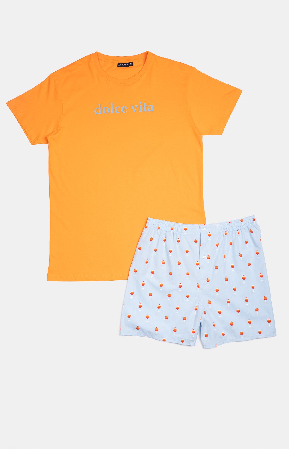 arthur-bob-ap-ro-pyjama-court-coton-ciel image 3