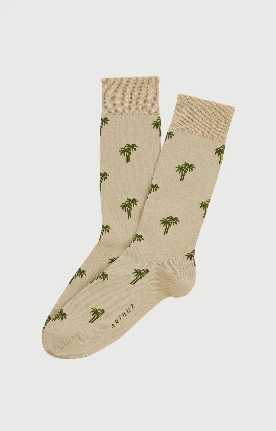 arthur-bob-chaussettes-perroquet-fil-d-cosse-beige-40-46-coton image 1