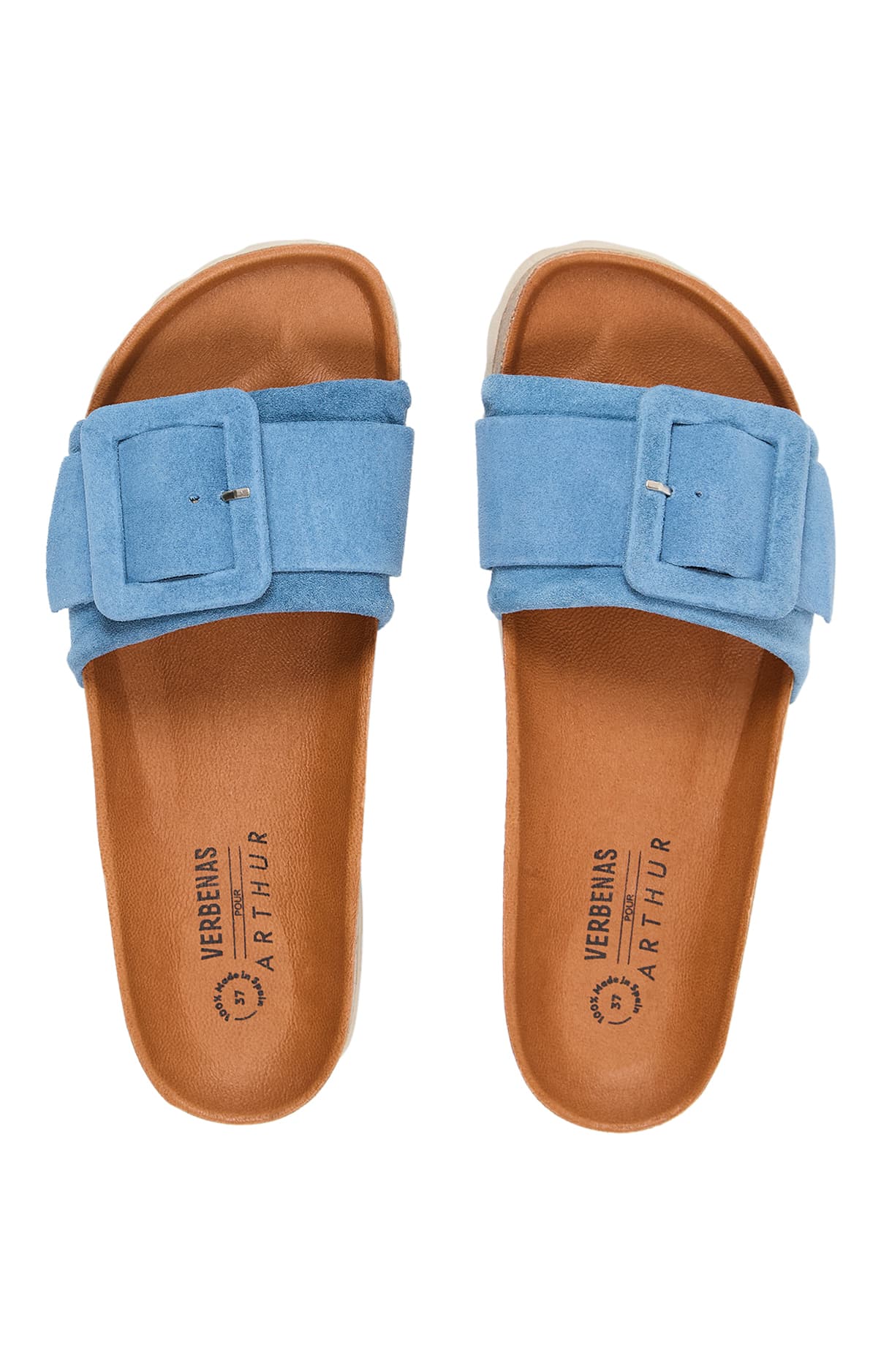 arthur-bob-sandales-cuir-bleu-femme-espagne image 3