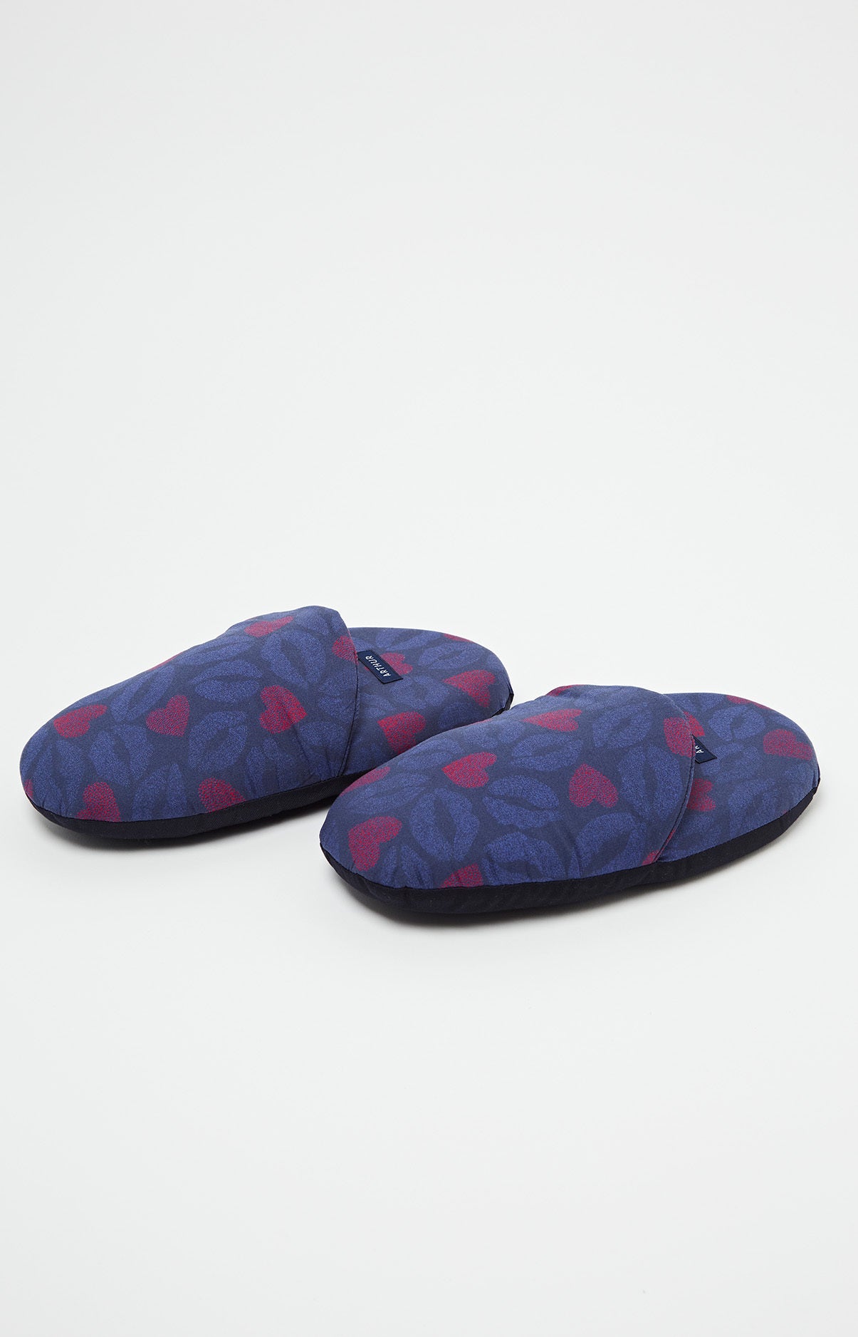 arthur-bob-bisous-pantoufles-marine-39-42-coton-homme image 1