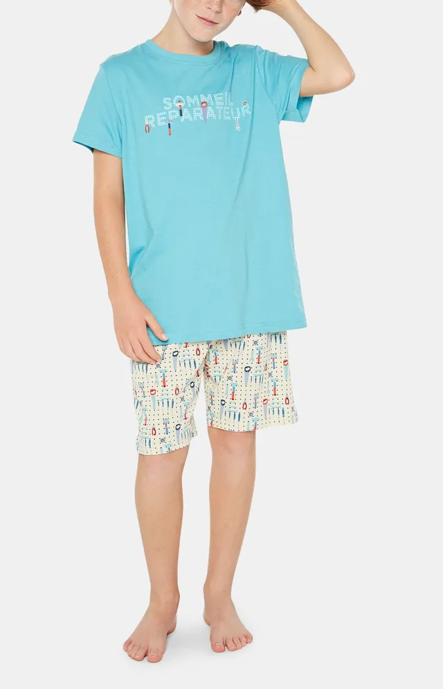 arthur-bob-bricolage-pyjashort-enfant-sable-4a-coton-bio image 1