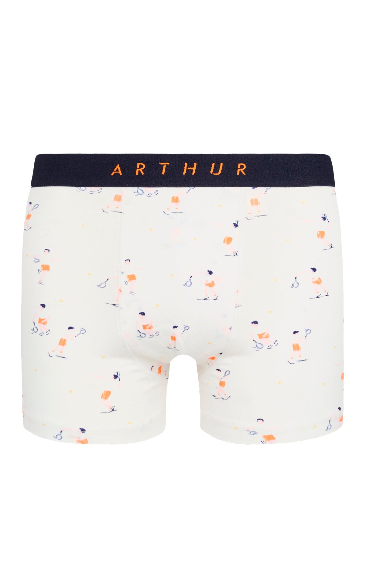 arthur-bob-boxer-tennis-orange-coton-bio-homme image 3