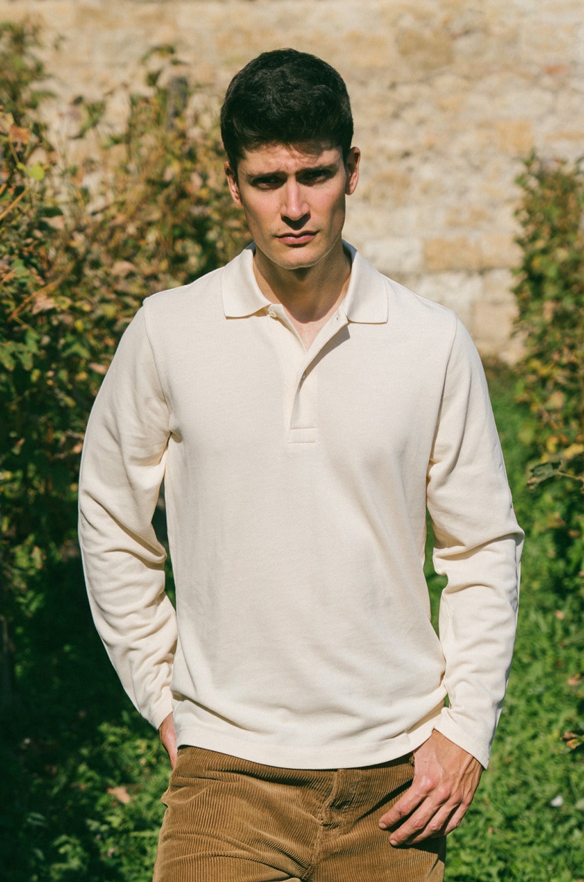 p-trone-polo-manches-longues-bleu-marine-taille-m image 3
