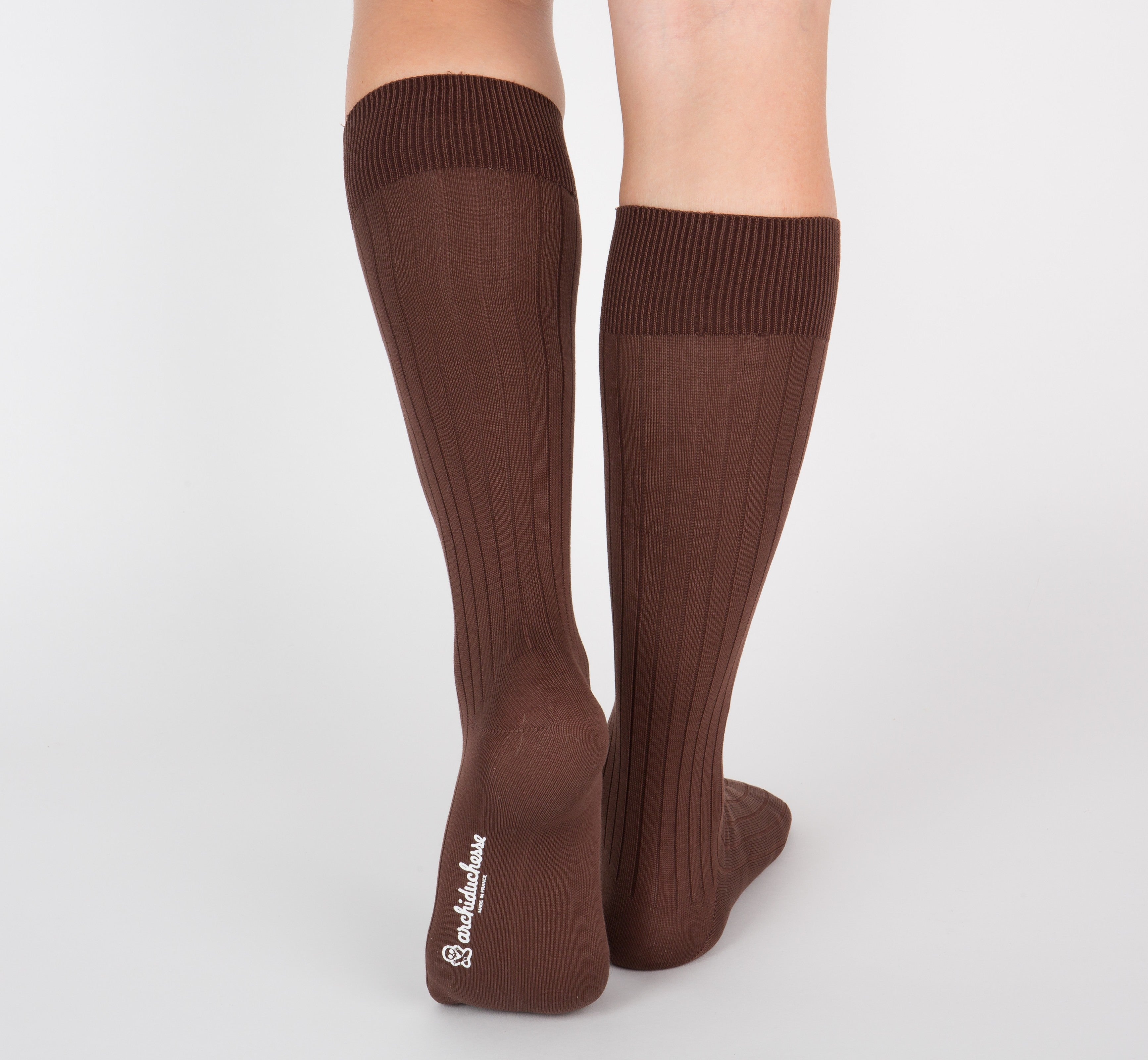 archiduchesse-de-luxe-jean-marron-chaussettes-fil-d-cosse image 6