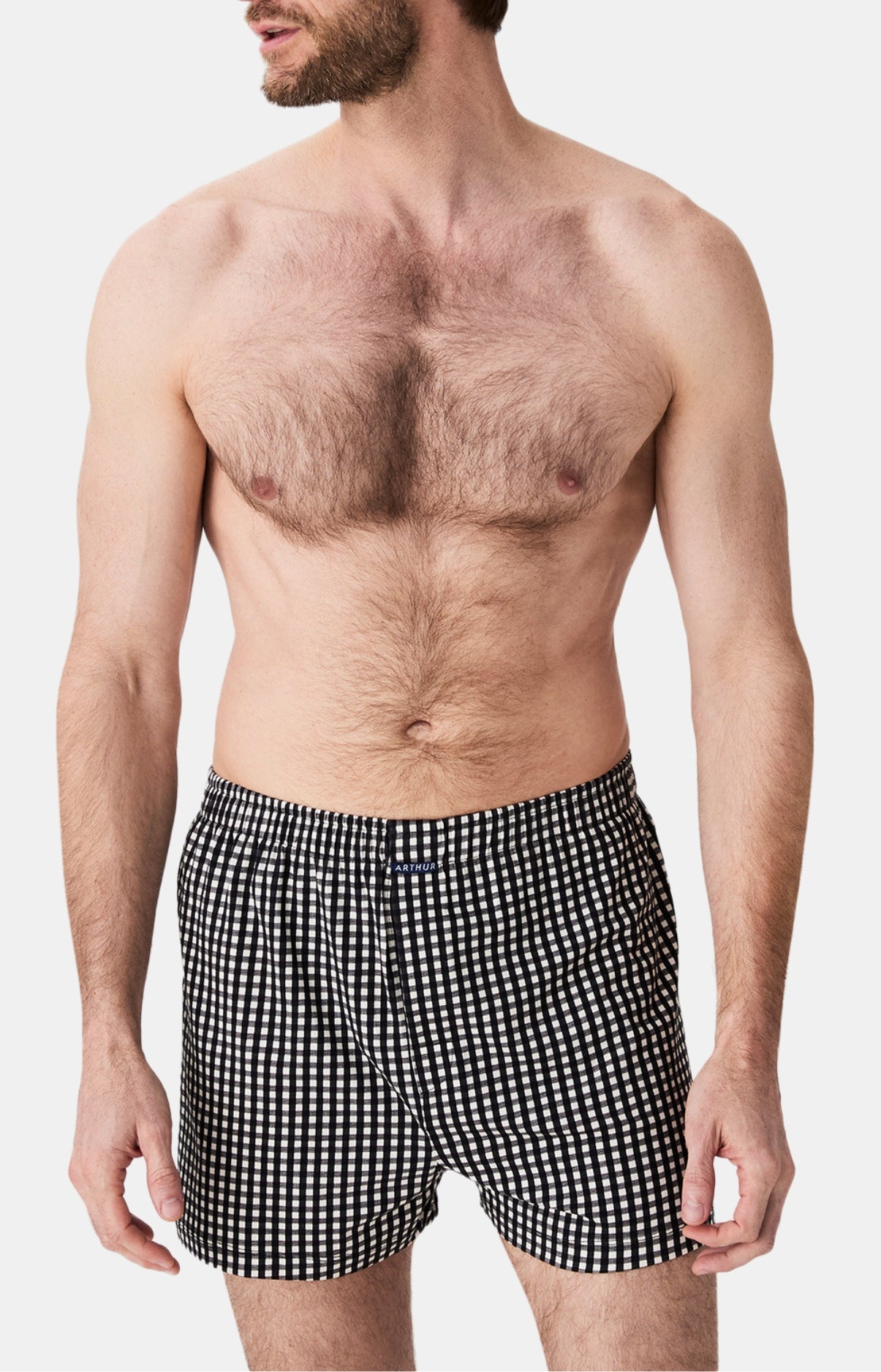arthur-le-club-vichy-cale-on-homme-noir-jersey-coton-bio image 4