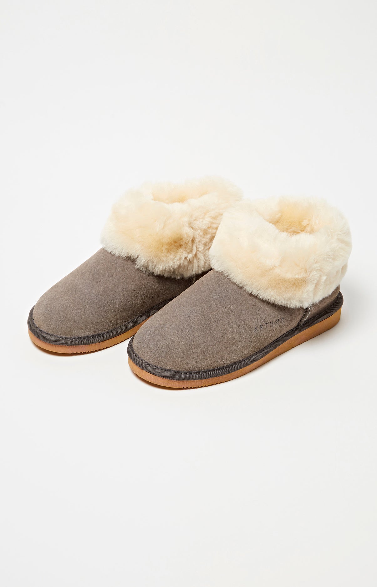 arthur-bob-bottines-cuir-laine-taupe image 1