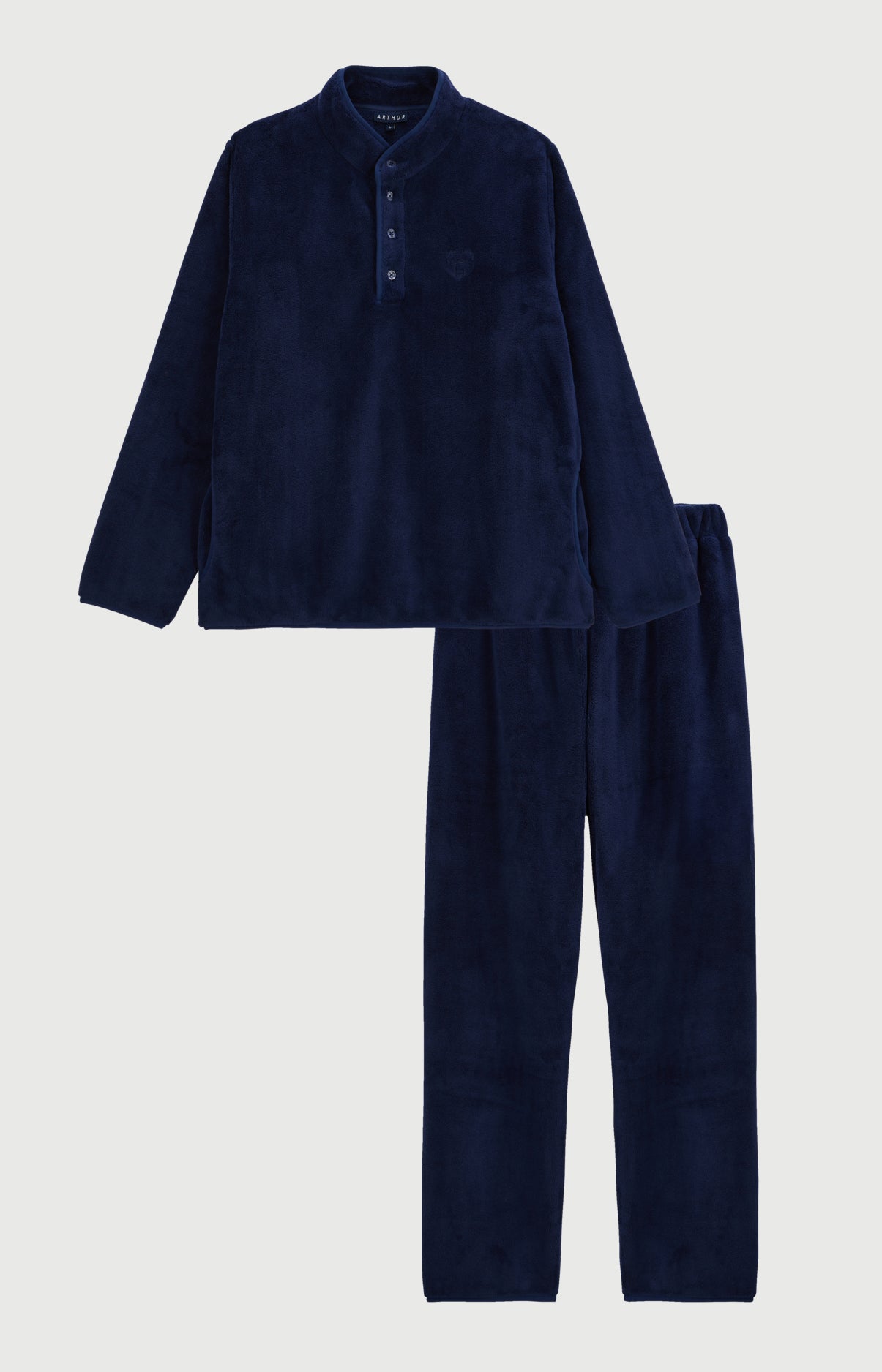 arthur-bob-mark-pyjama-homme-marine-s-polaire-chaude image 1