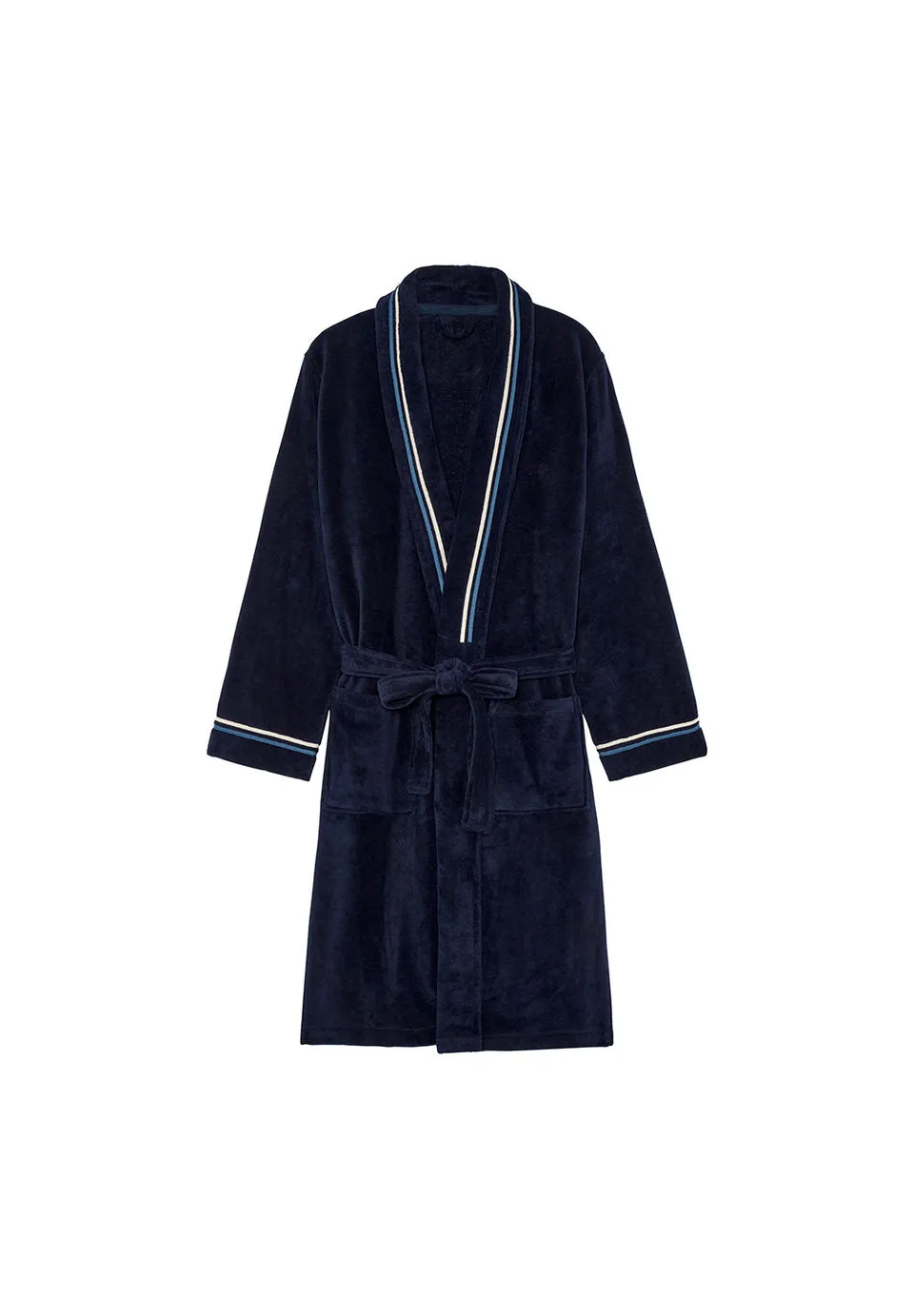 hom-transat-402443-4000ra-peignoir-bleu-marine-coton image 1
