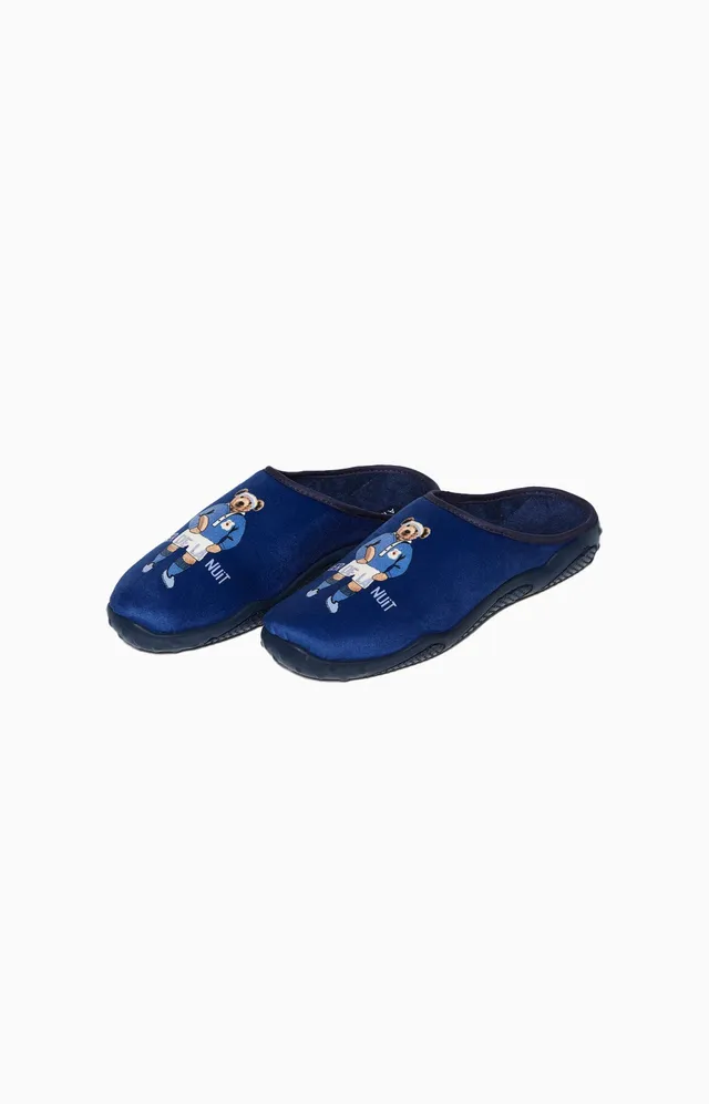 arthur-bob-teddy-rugby-mules-homme-marine-velours image 1