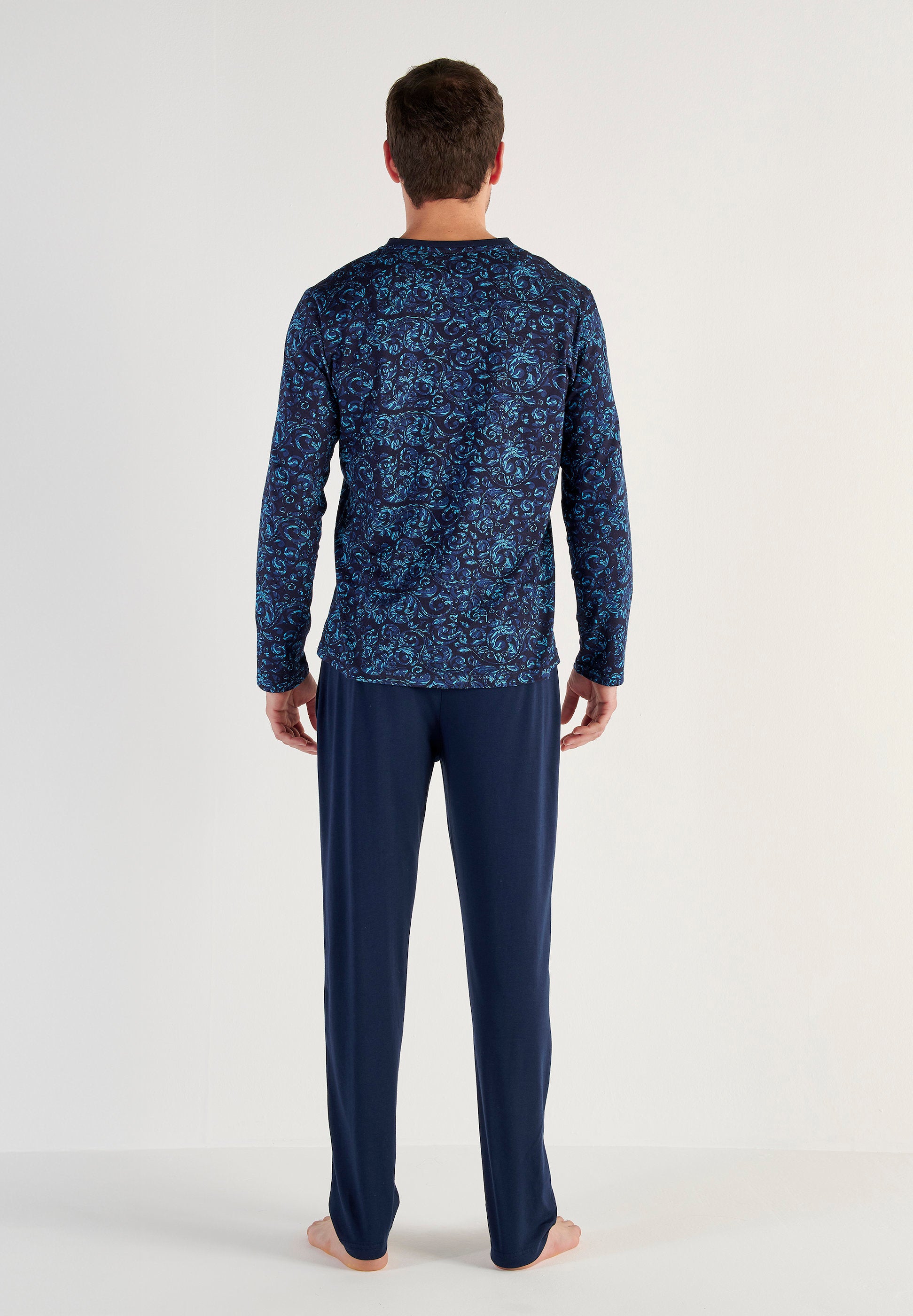 hom-modal-comfort-brian-pyjama-homme-imprim-bleu-coton image 6