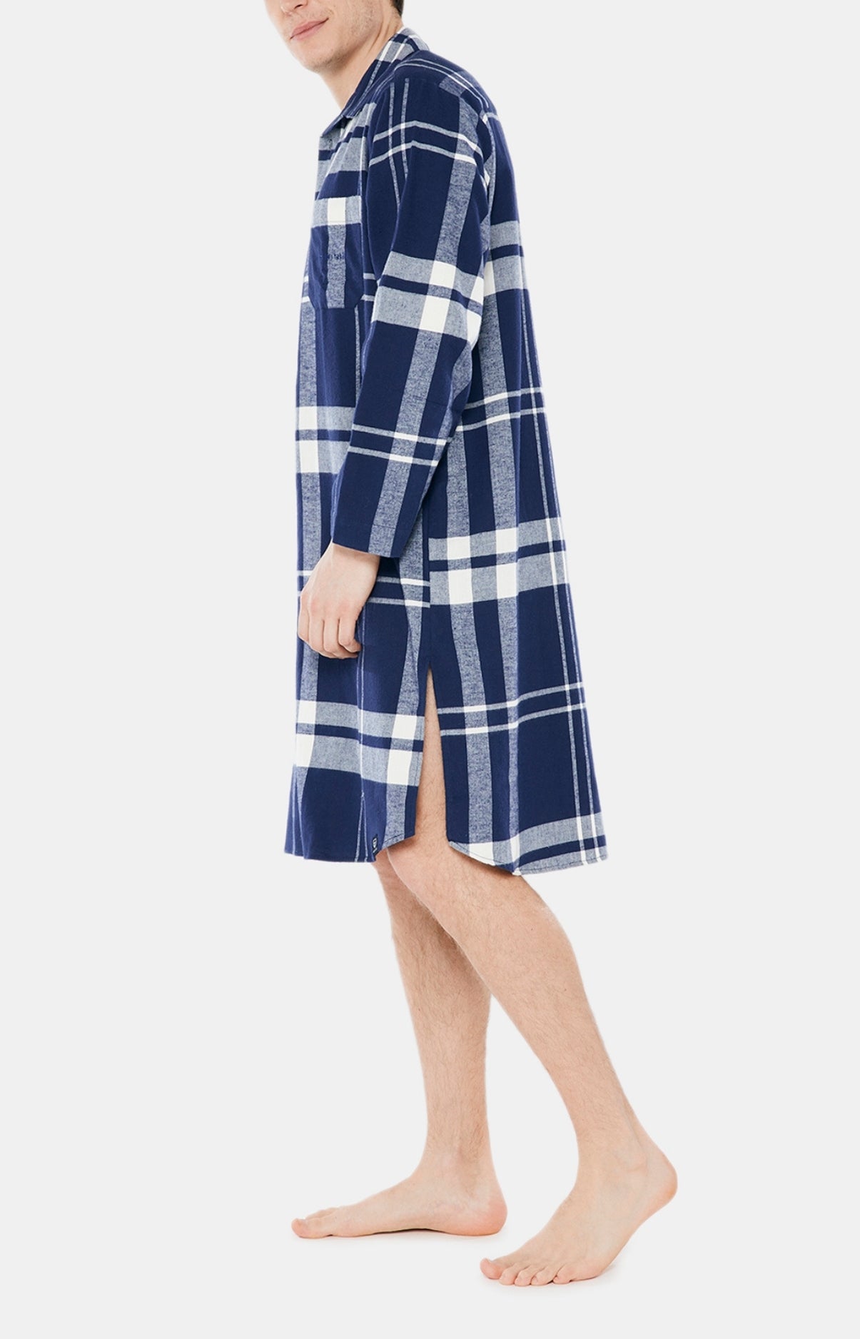 arthur-bob-big-carreaux-chemise-de-nuit-marine-flanelle image 4
