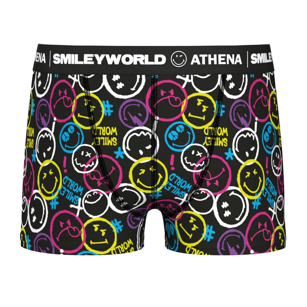 athena-graphic-boxer-gar-on-smileyworld-coton-stretch-imprim image 5