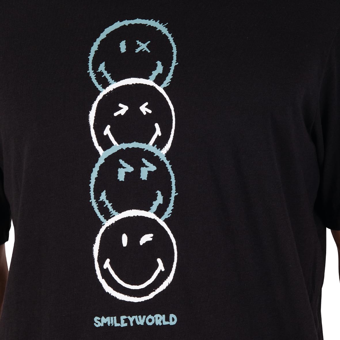 athena-graphic-pyjama-court-homme-smileyworld-taille-l-coton image 3