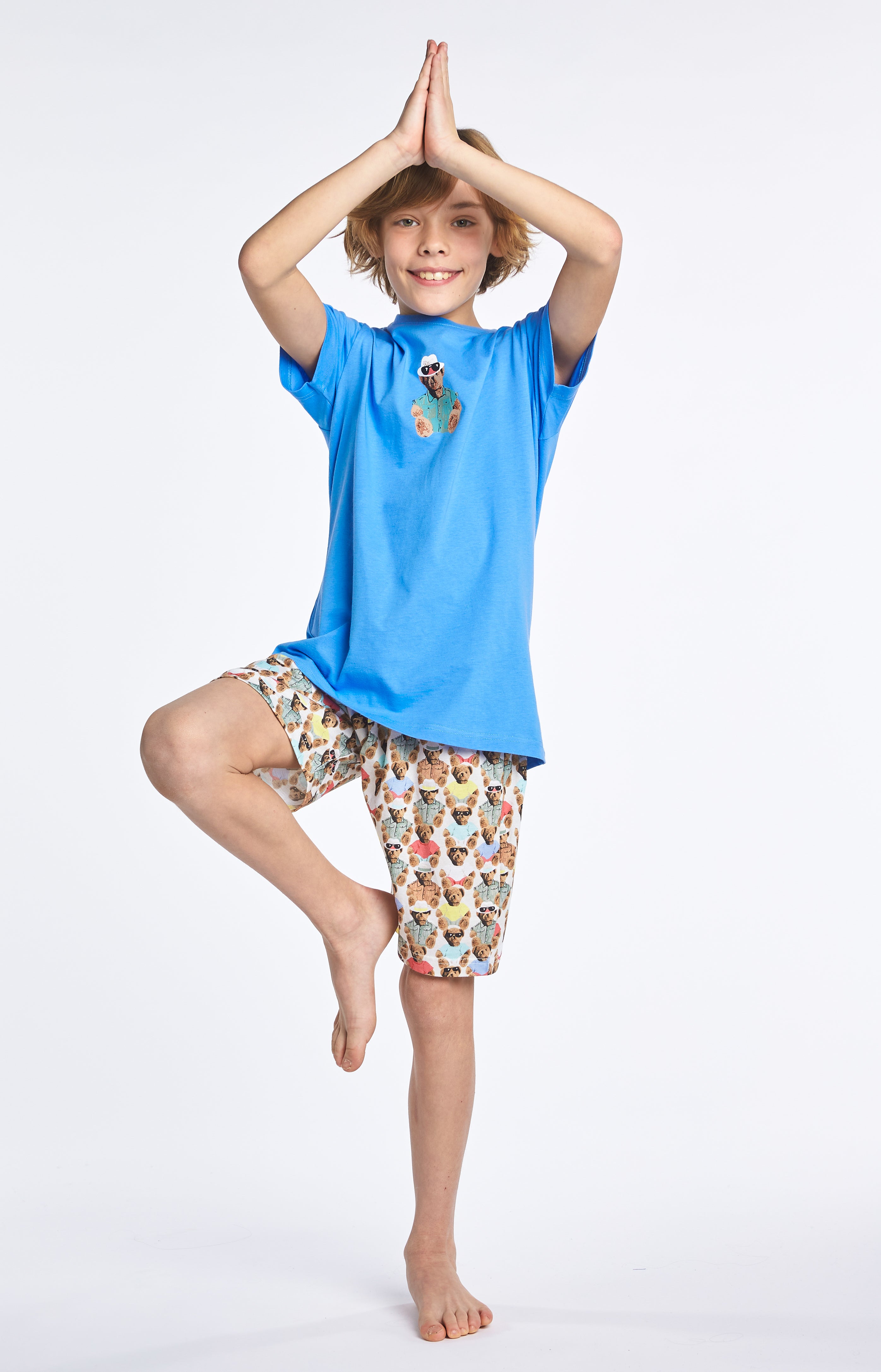 arthur-bob-pyjashort-teddy-multicolore-coton-bio image 4