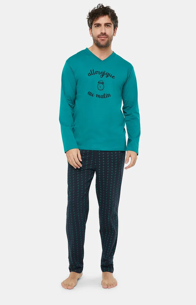 arthur-bob-pyjama-clock-long-coton-homme-nuit-l image 1