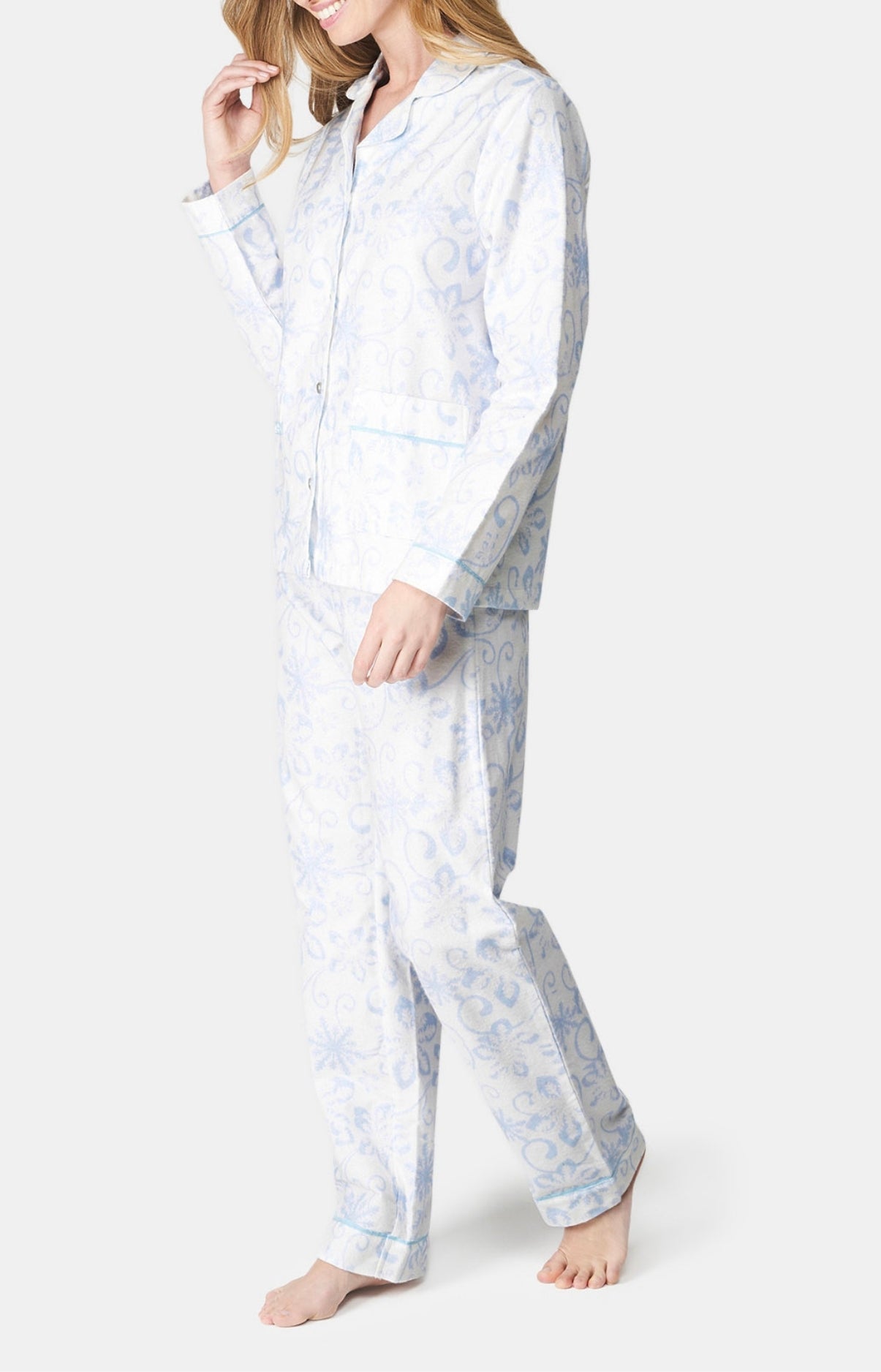 arthur-bob-dreamland-pyjama-boutonn-blanc-pilou-chaud image 4