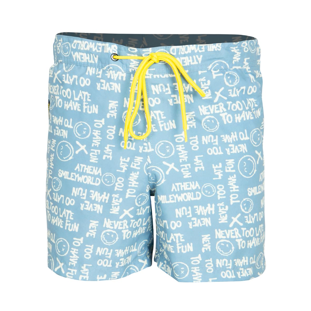 athena-graphic-smileyworld-bermuda-bain-homme-l-bleu-jean image 1