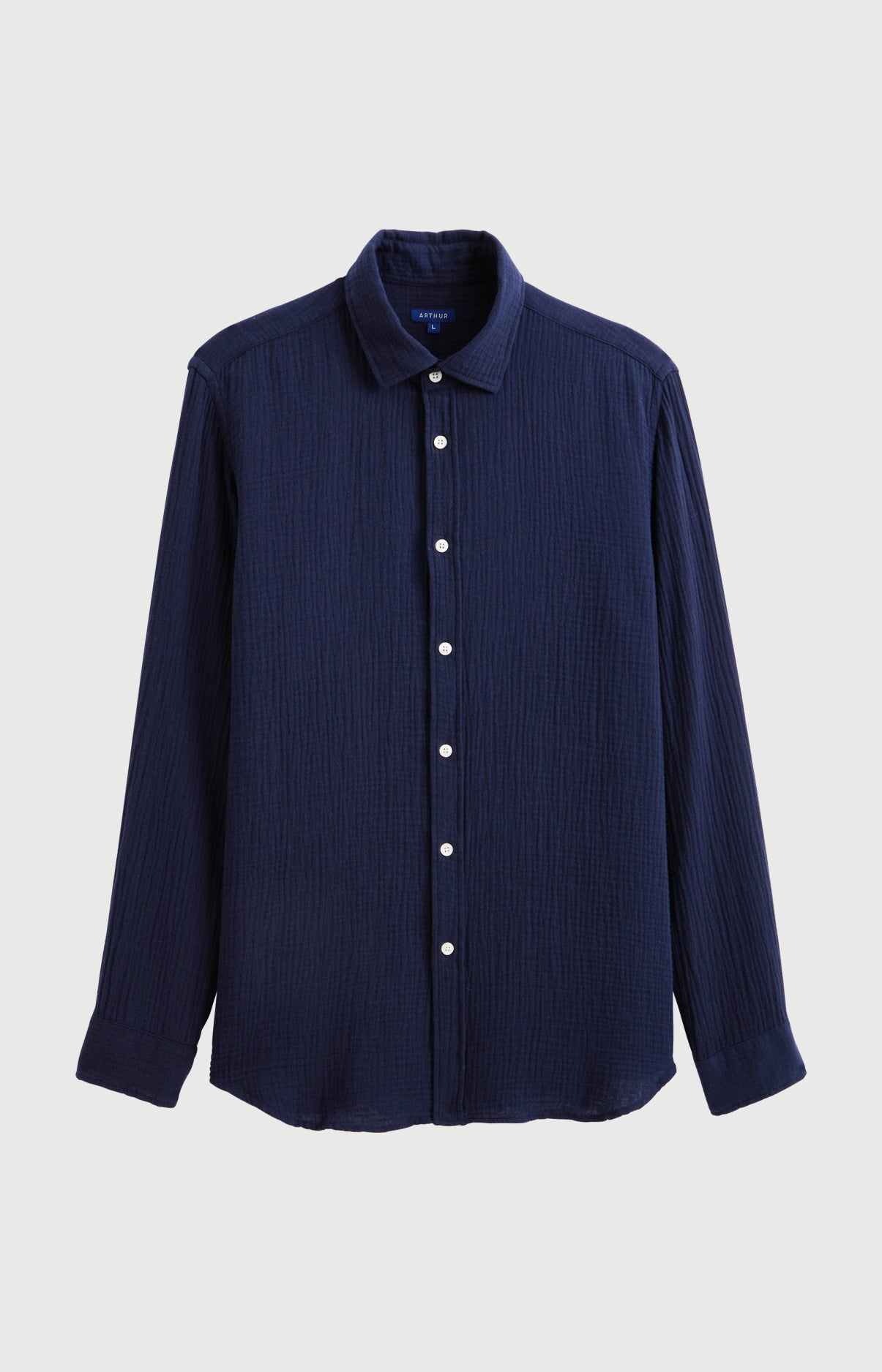 arthur-bob-marina-chemise-homme-marine-gaze-de-coton image 3
