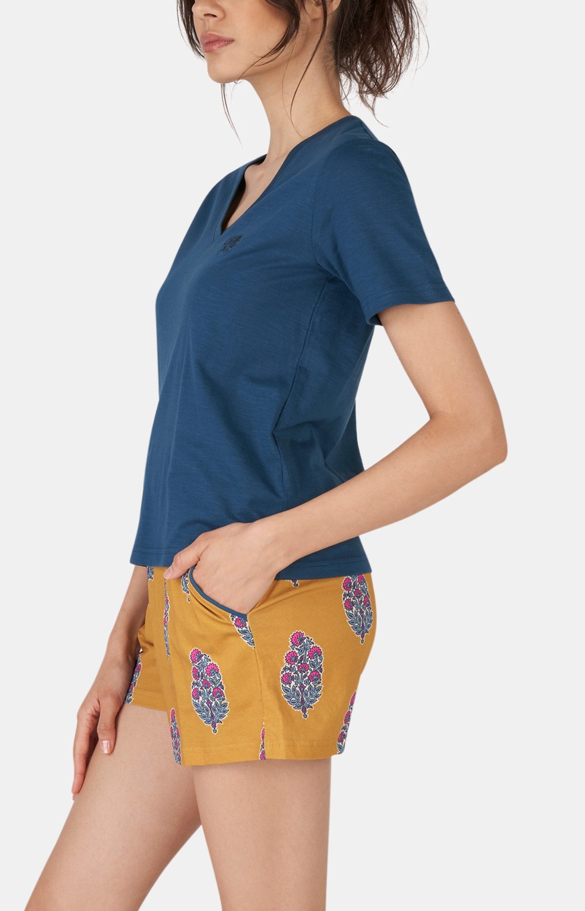 arthur-bob-jersey-coton-tee-shirt-canard-col-v-femme image 5