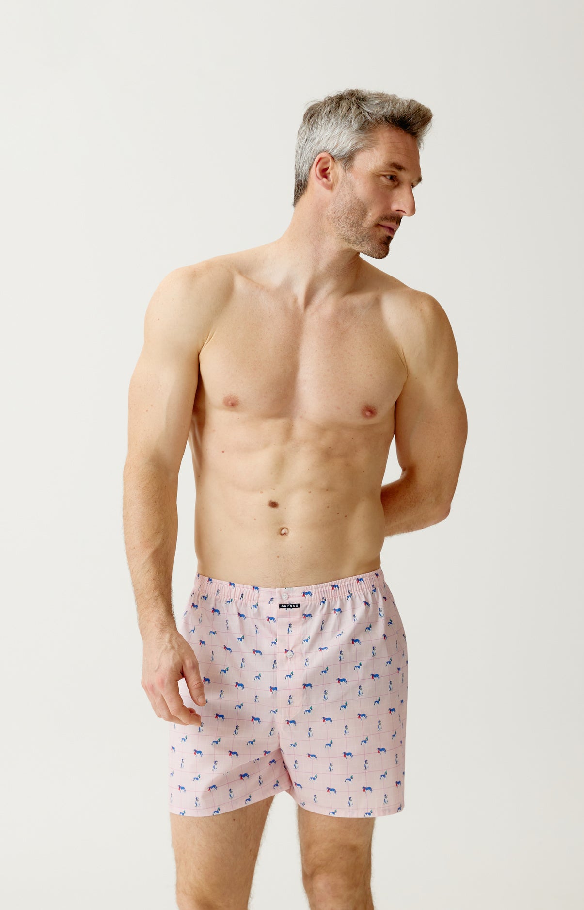 arthur-le-club-chien-bernard-cale-on-homme-rose-coton-bio image 2