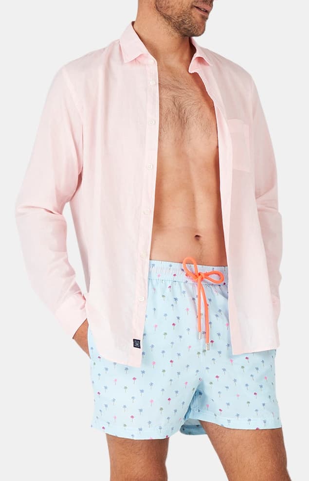 arthur-bob-chemise-voile-de-coton-rose-manches-longues image 1