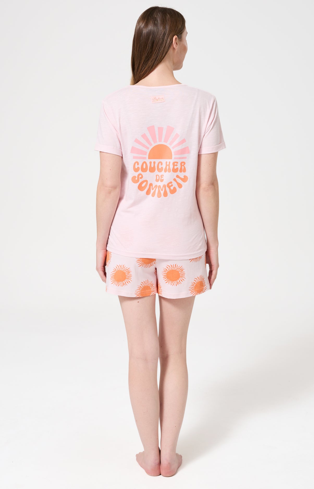 arthur-bob-coucher-de-sommeil-pyjashort-femme-abricot image 6