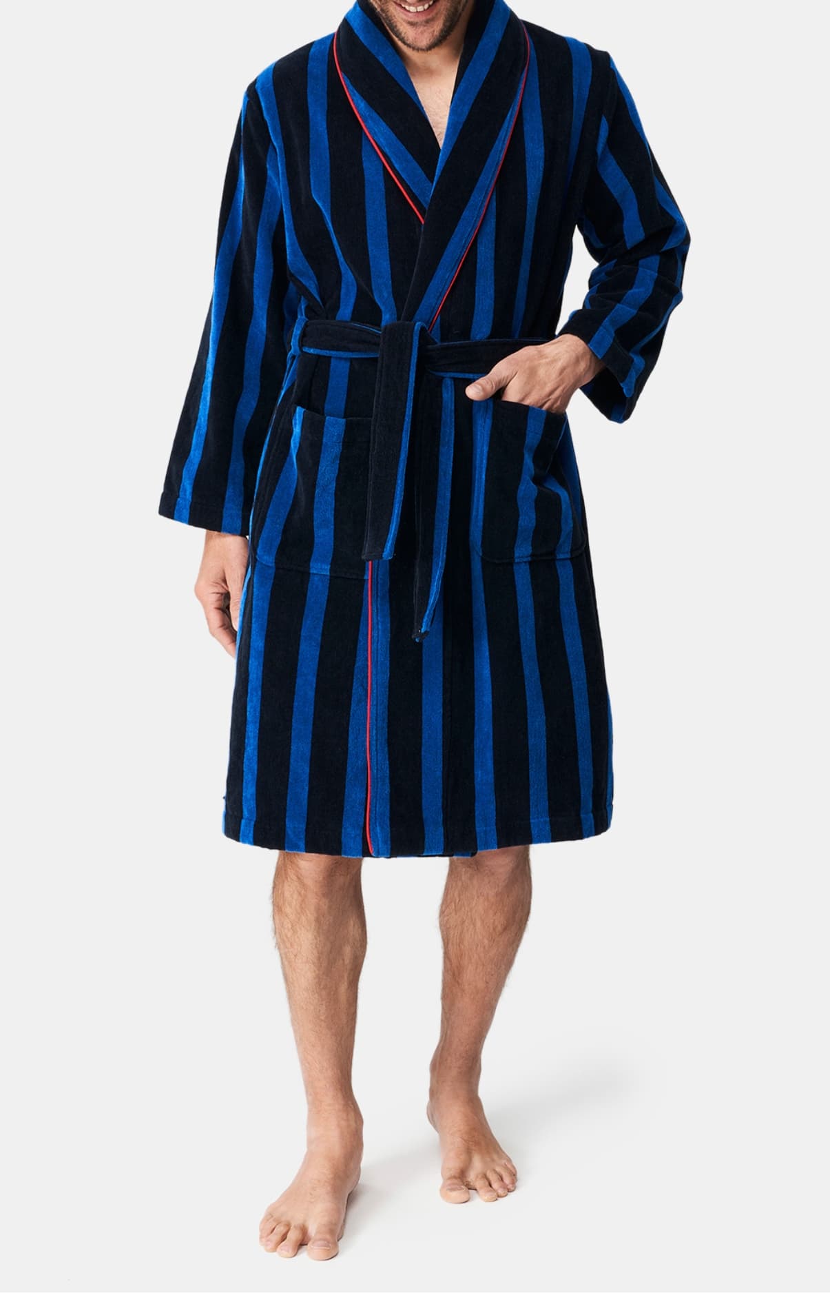 arthur-bob-teddy-in-paris-peignoir-homme-marine-coton image 4