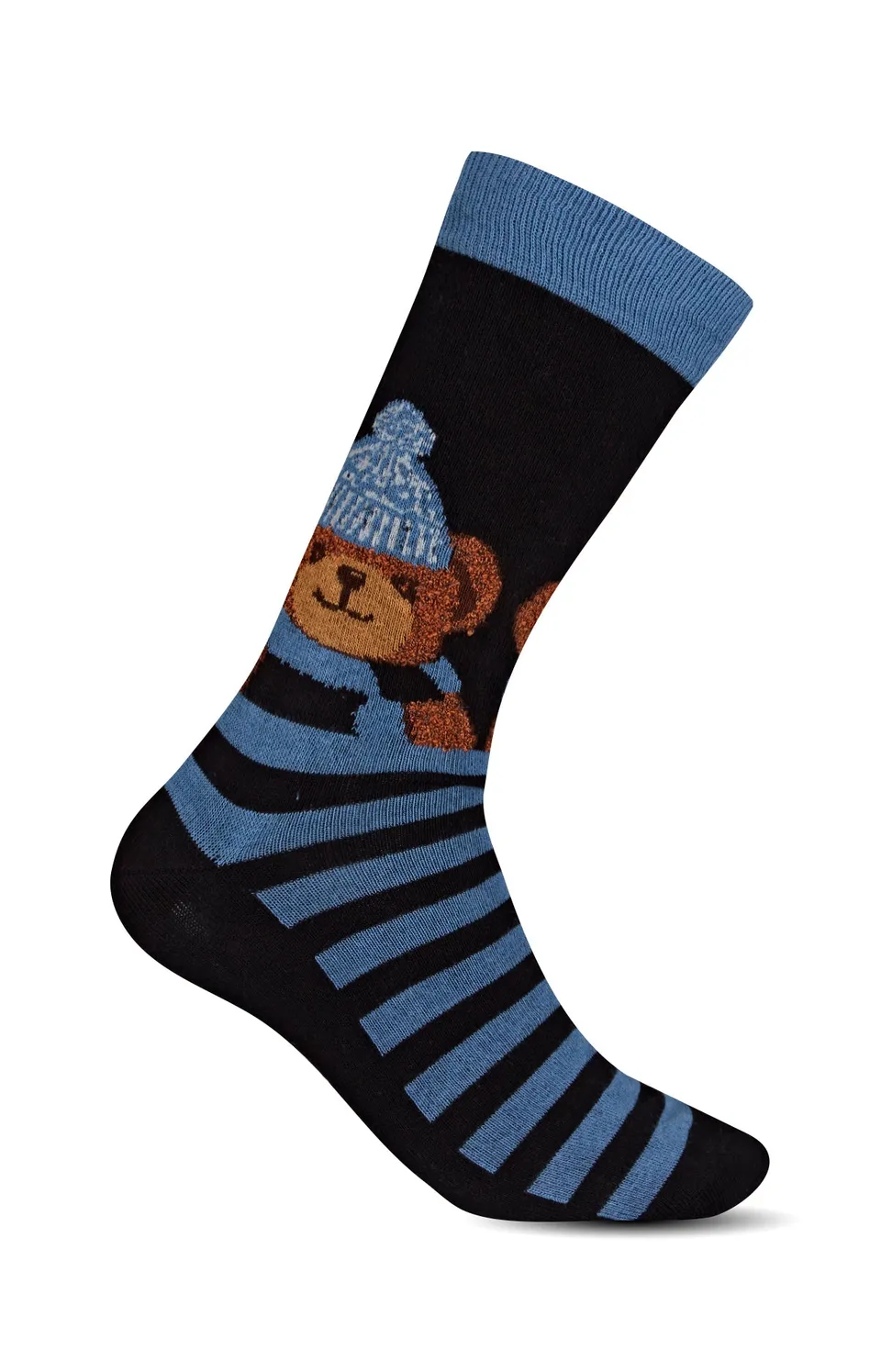 arthur-bob-big-teddy-chaussettes-coton-noires-40-46 image 1