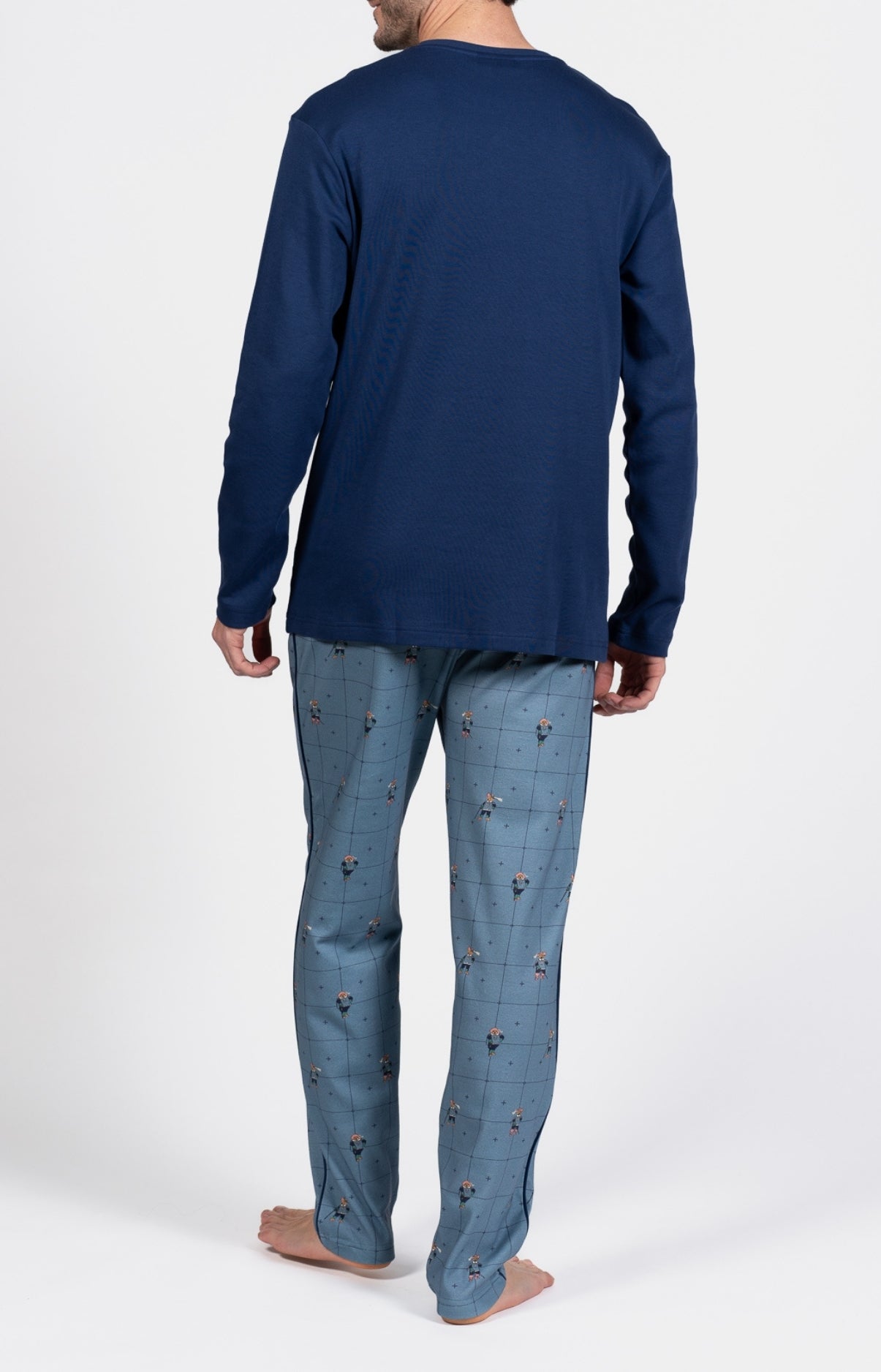 arthur-bob-pyjama-mou-r-squetaires-bleu-coton-bio-chaud image 6