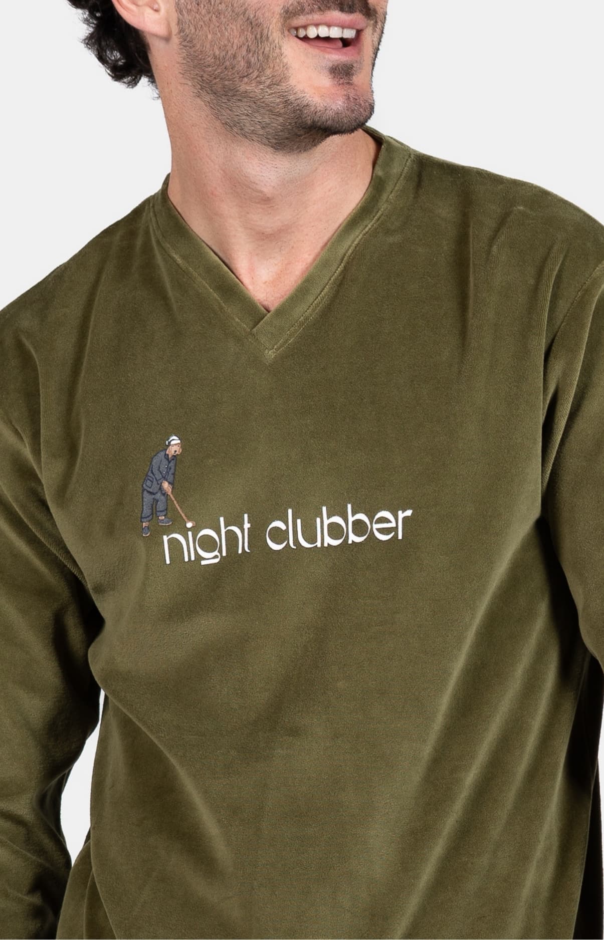 arthur-bob-night-clubber-pyjama-velours-noir-l-homme image 2