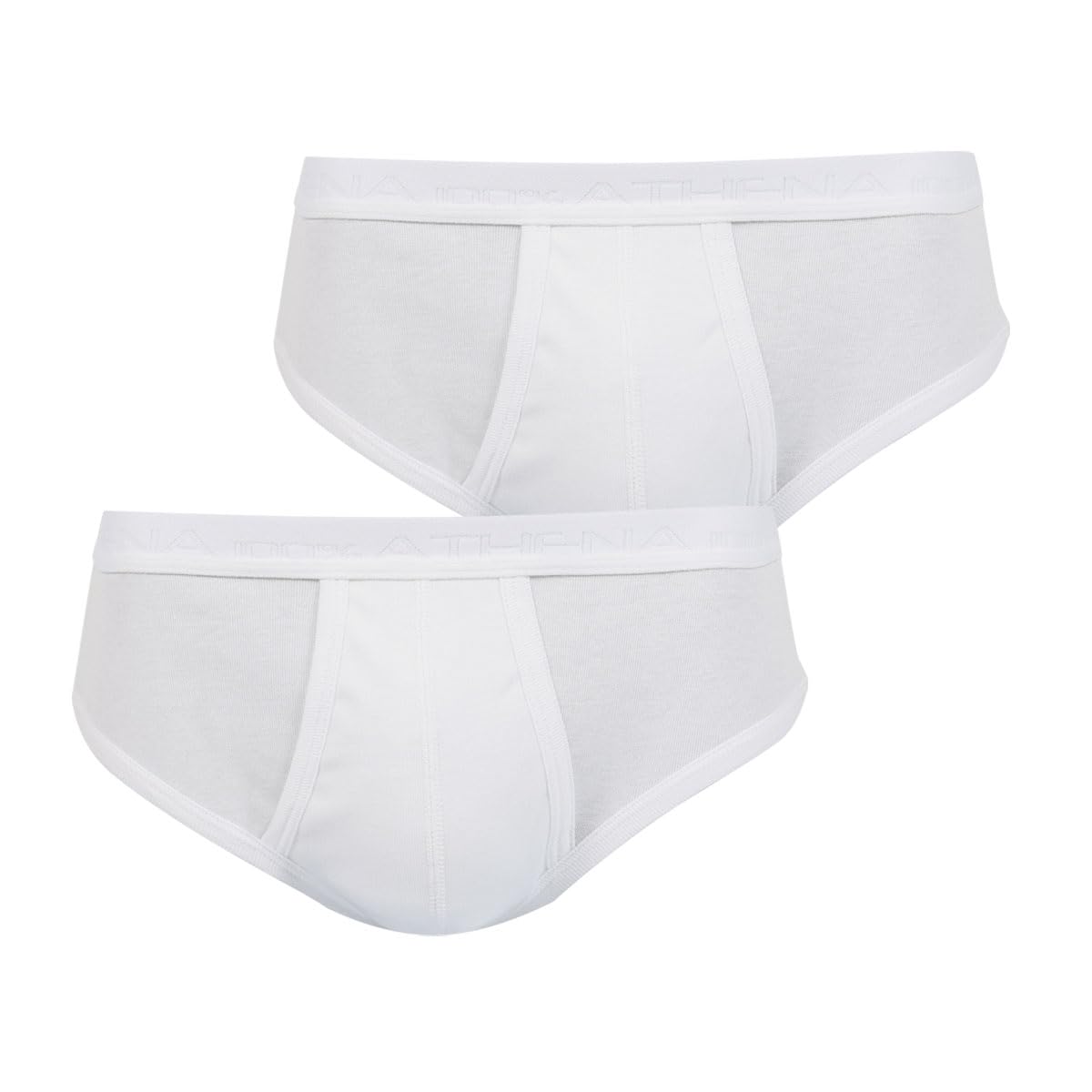 athena-basic-coton-lot-2-slips-homme-blanc-taille-m image 2