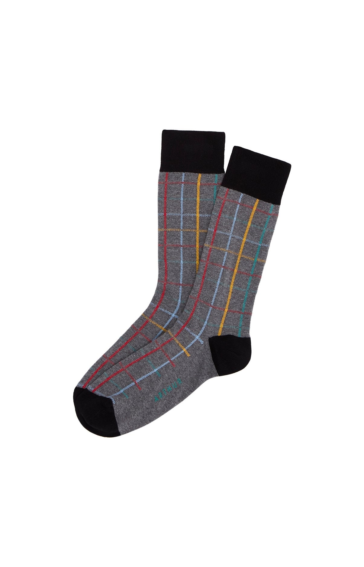 arthur-bob-chaussettes-miclenn-gris-homme-coton image 1