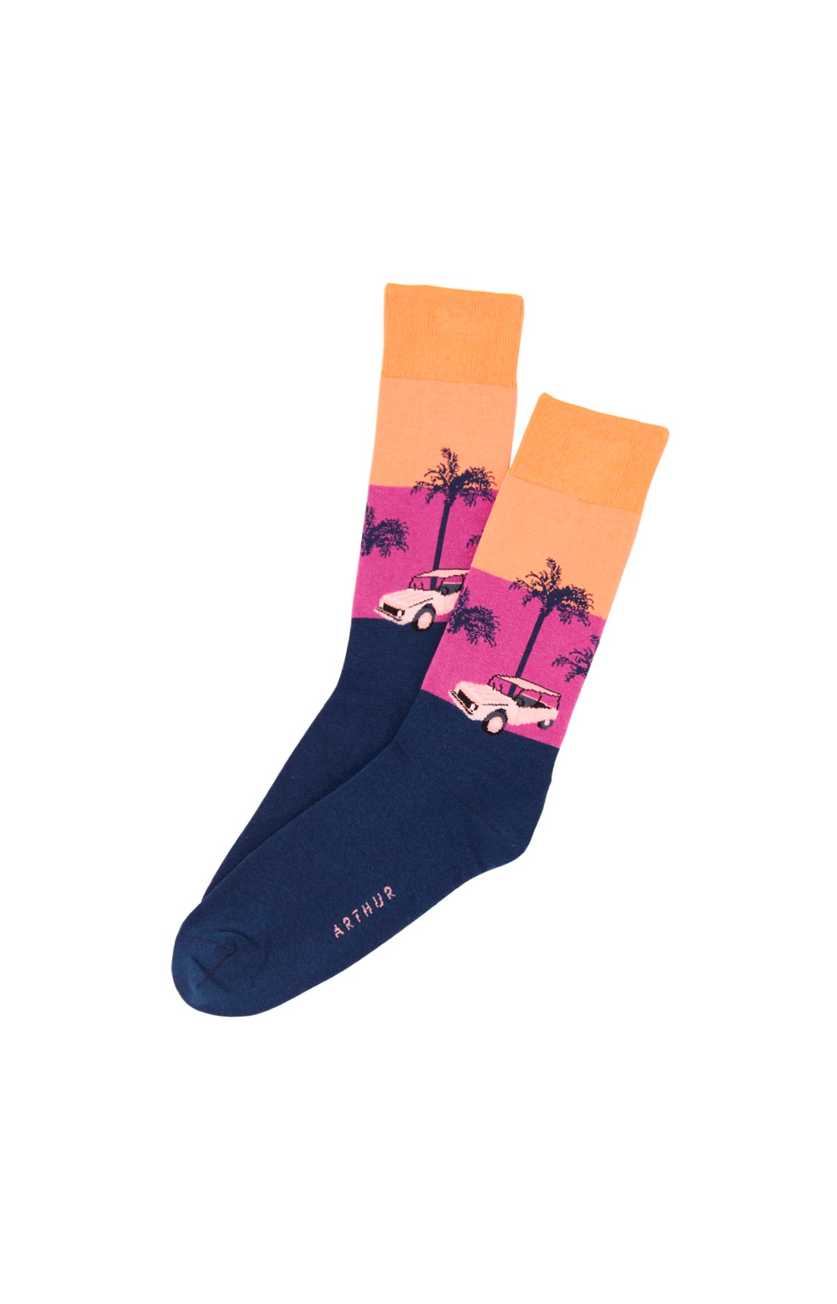 arthur-bob-m-hari-chaussettes-violet-coton-bio-homme image 1