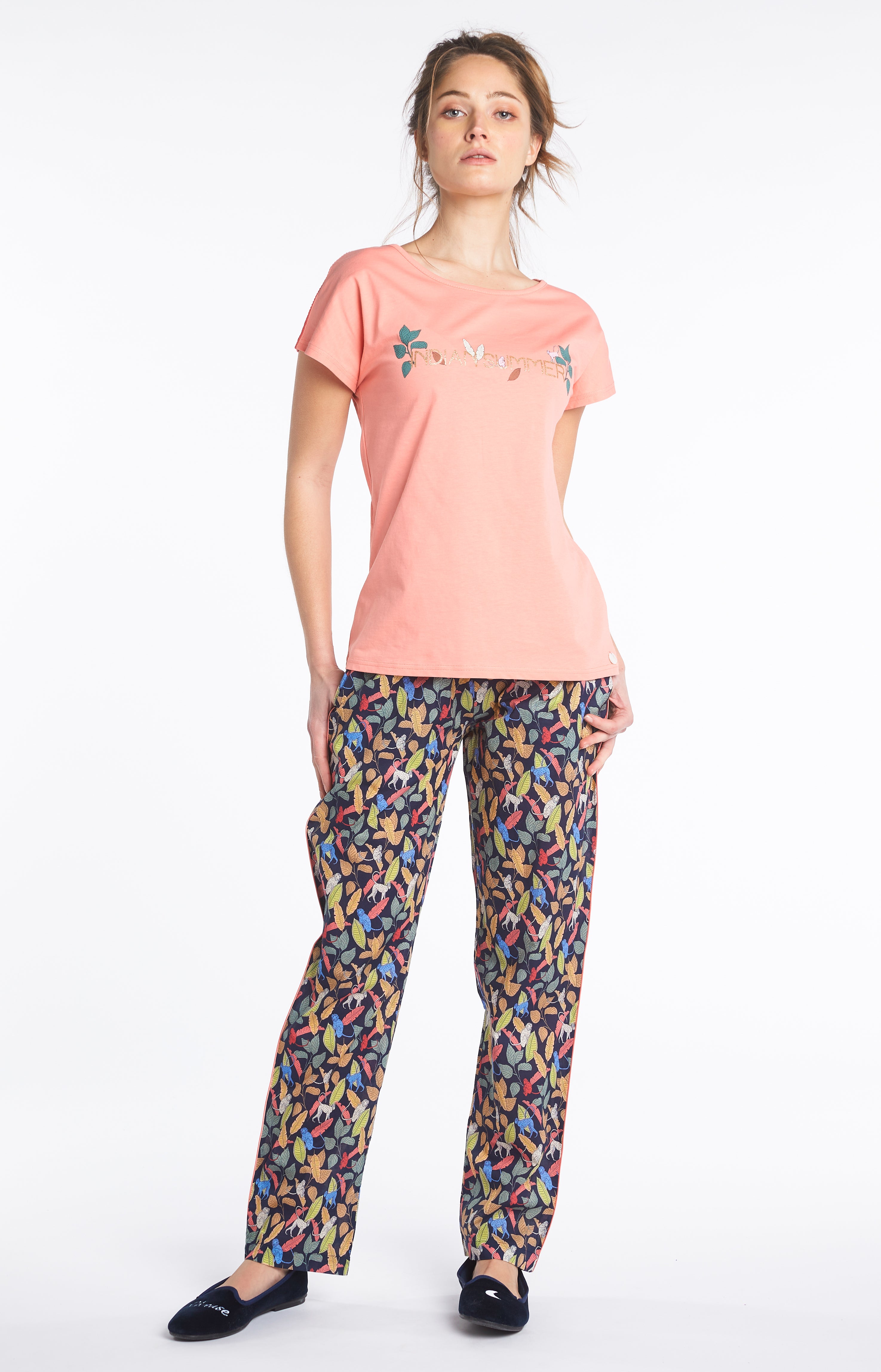 arthur-bob-pantalon-jungle-bas-femme-marine-voile-coton image 6