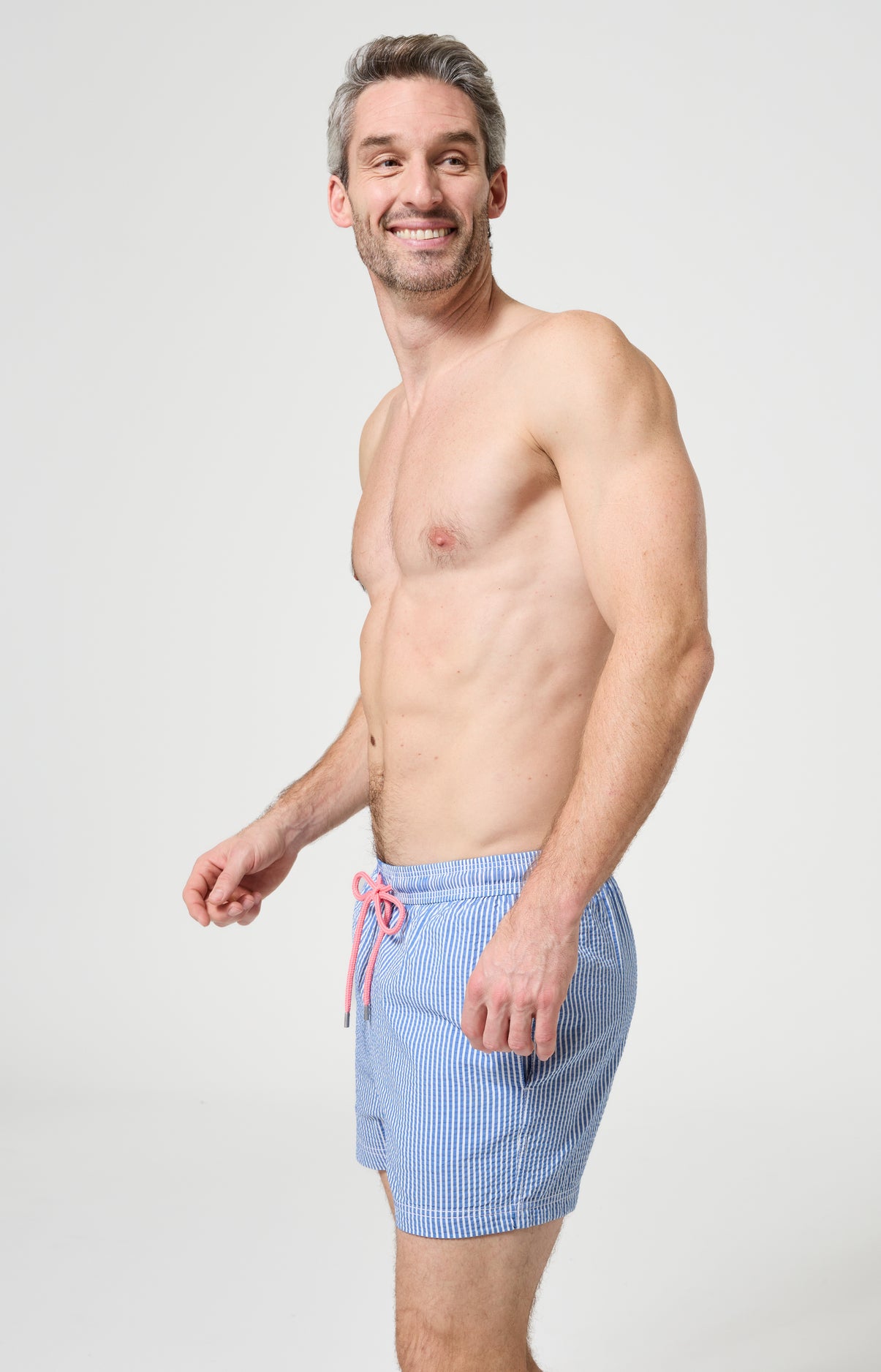 arthur-bob-baptiste-short-de-bain-homme-bleu-rayures image 4
