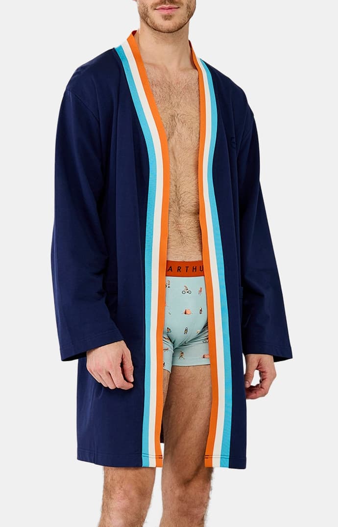 arthur-marine-robe-de-chambre-homme-coton-bio image 5